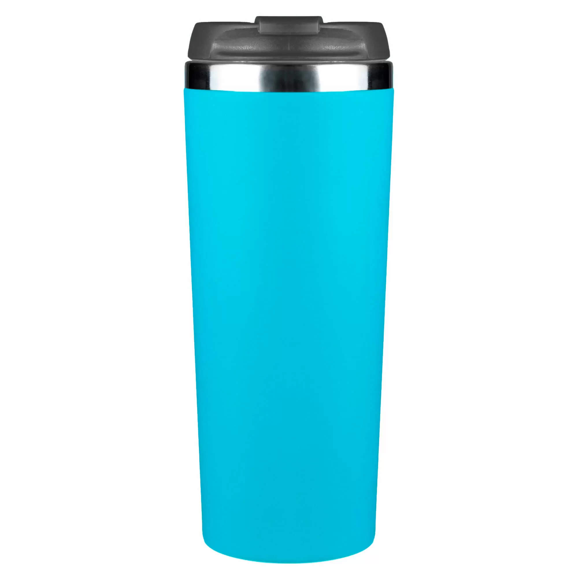 Термокружка KOMO SOFT 420мл. Бирюзовая с черной крышкой 6061-16