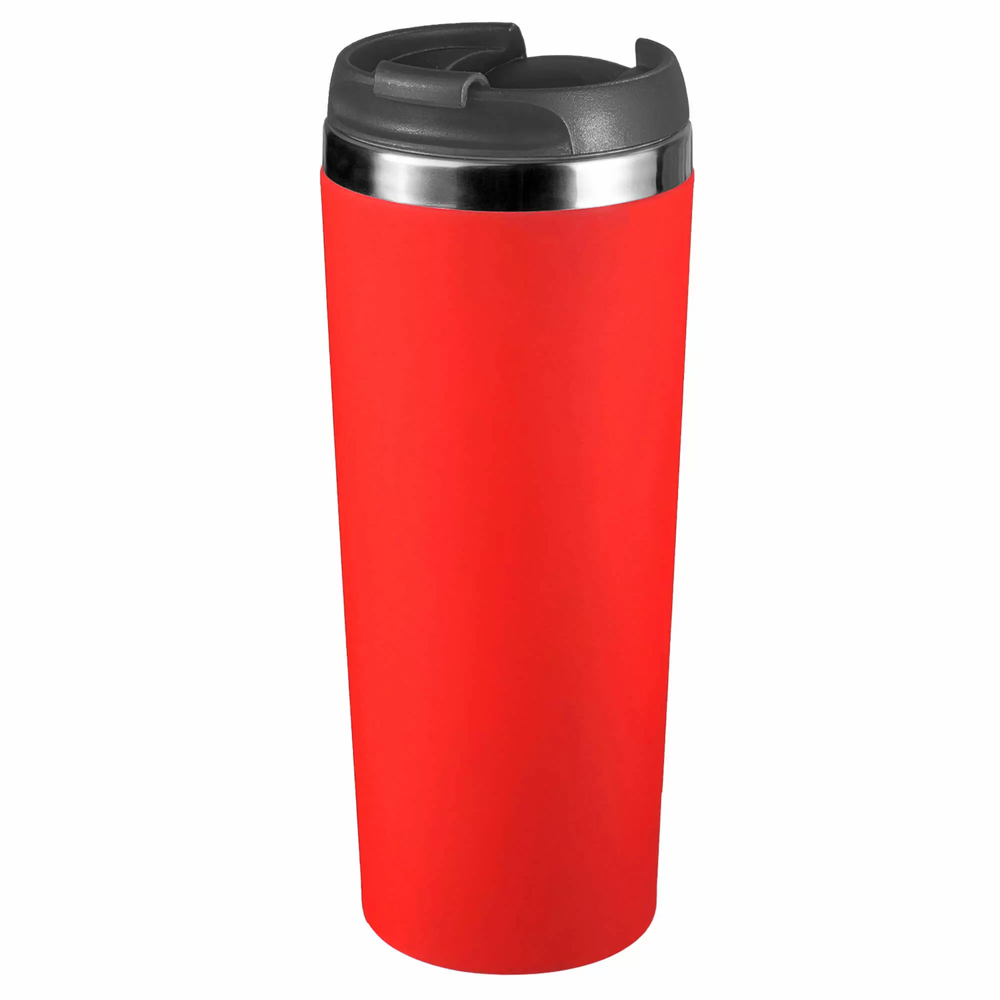 Термокружка KOMO SOFT 420мл. Красная с черной крышкой 6061-03