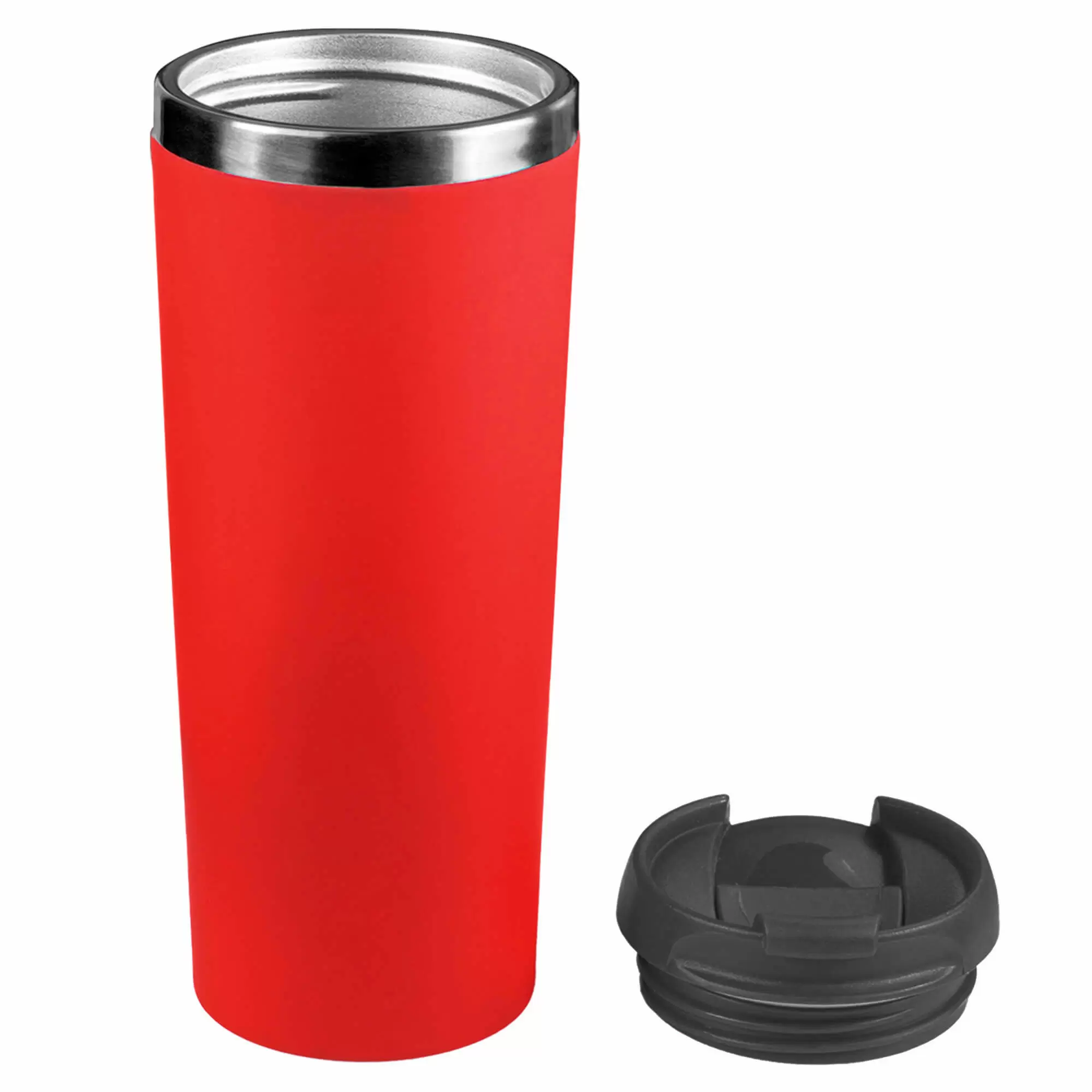 Термокружка KOMO SOFT 420мл. Красная с черной крышкой 6061-03
