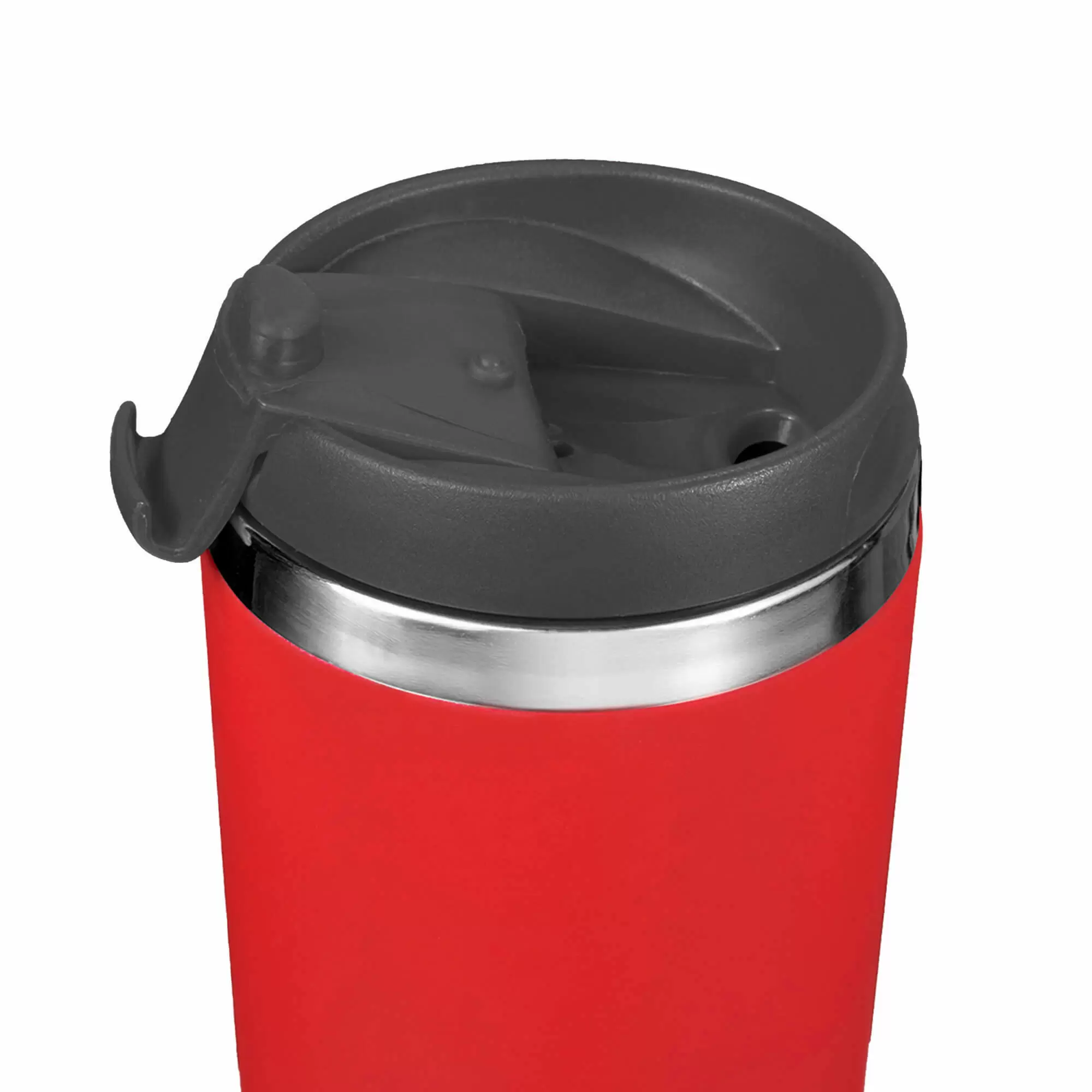 Термокружка KOMO SOFT 420мл. Красная с черной крышкой 6061-03
