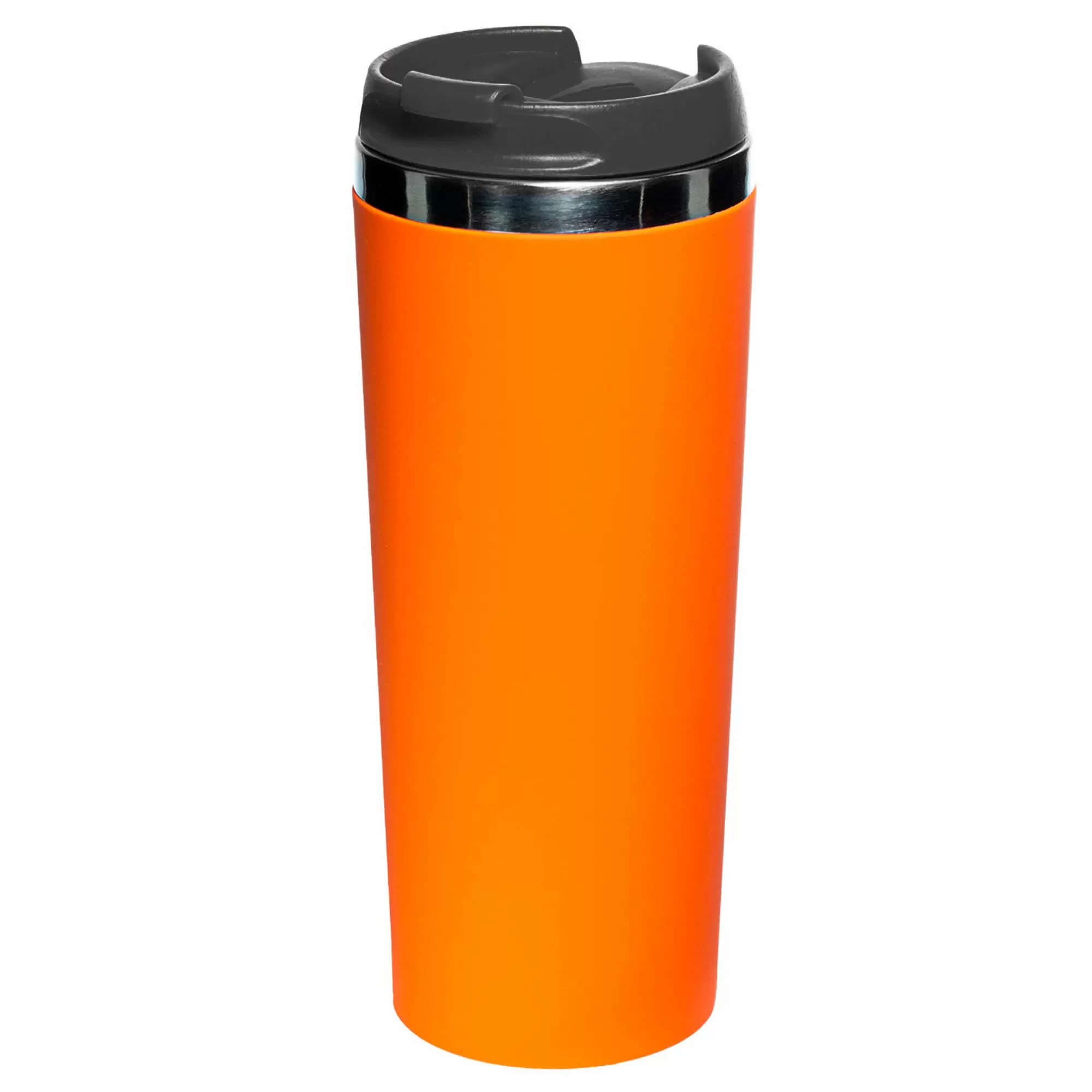 Термокружка KOMO SOFT 420мл. Оранжевая с черной крышкой 6061-05
