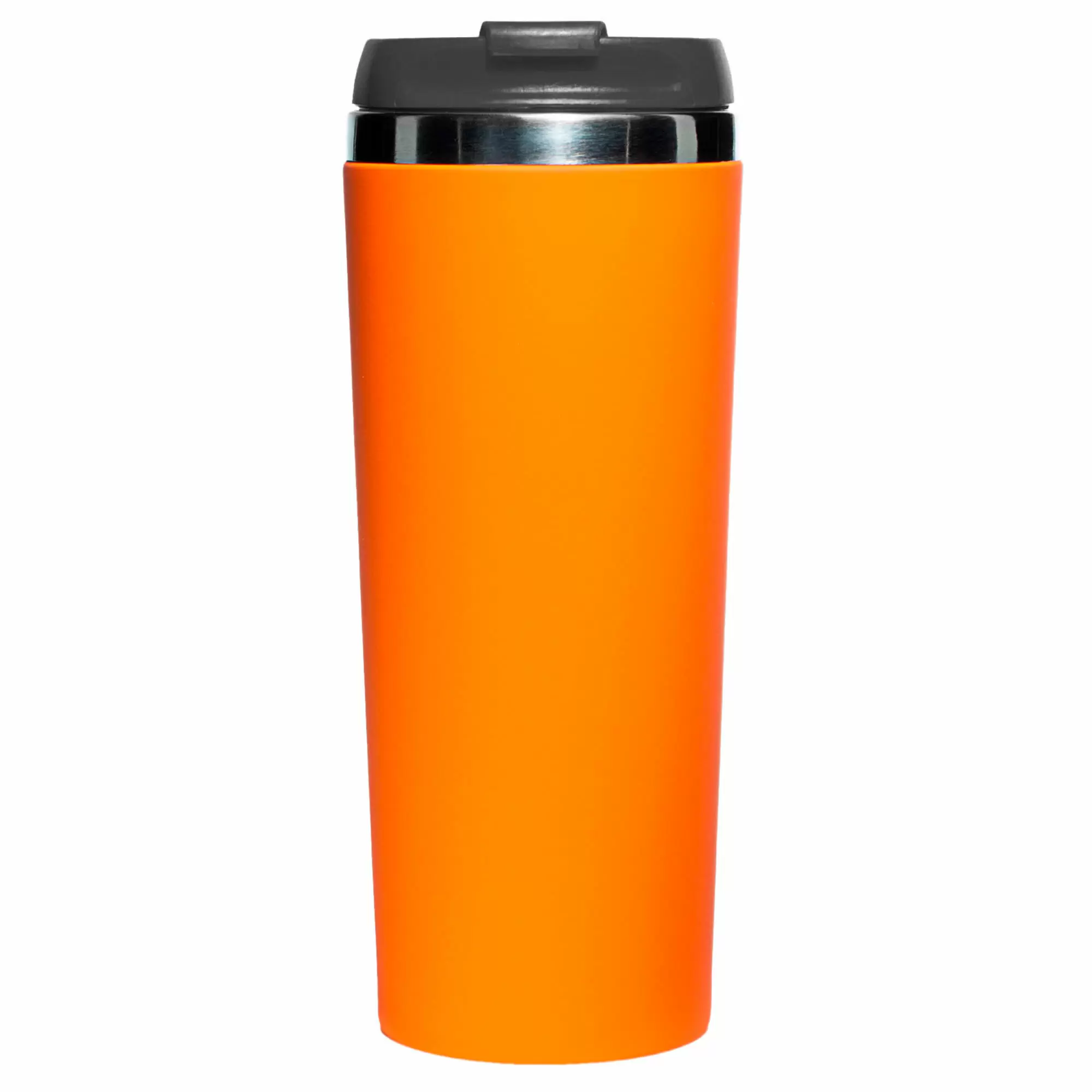 Термокружка KOMO SOFT 420мл. Оранжевая с черной крышкой 6061-05