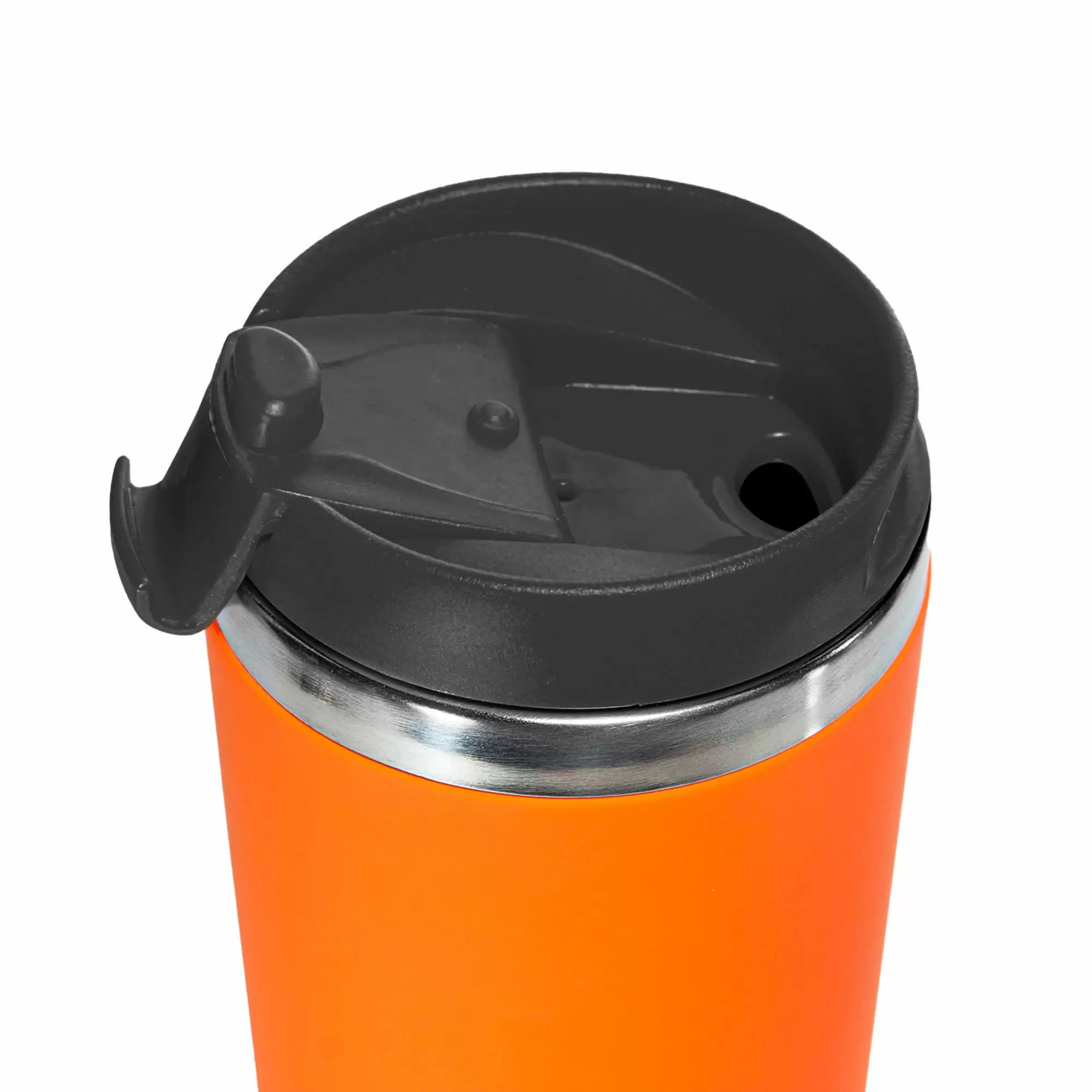 Термокружка KOMO SOFT 420мл. Оранжевая с черной крышкой 6061-05