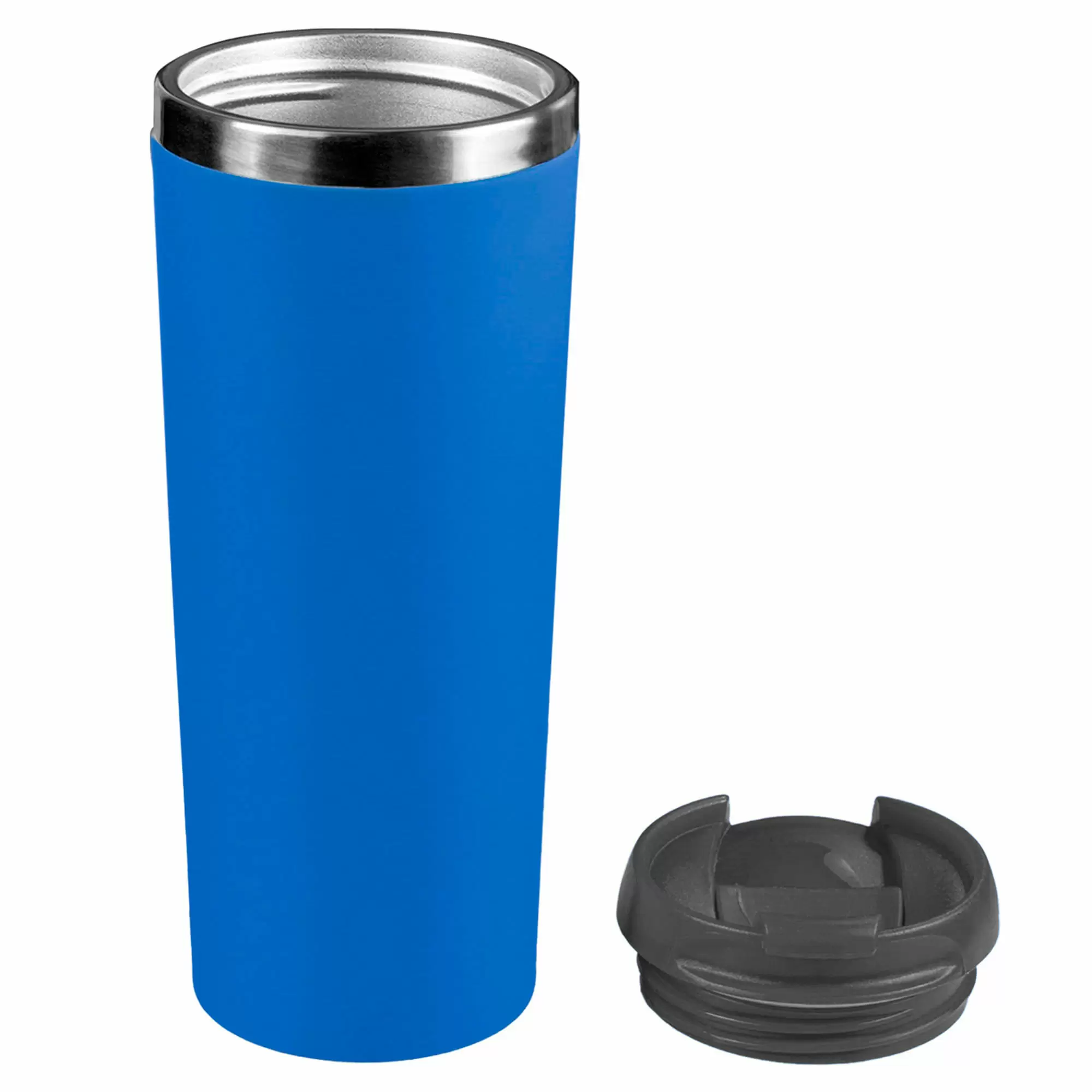 Термокружка KOMO SOFT 420мл. Синяя с черной крышкой 6061-01