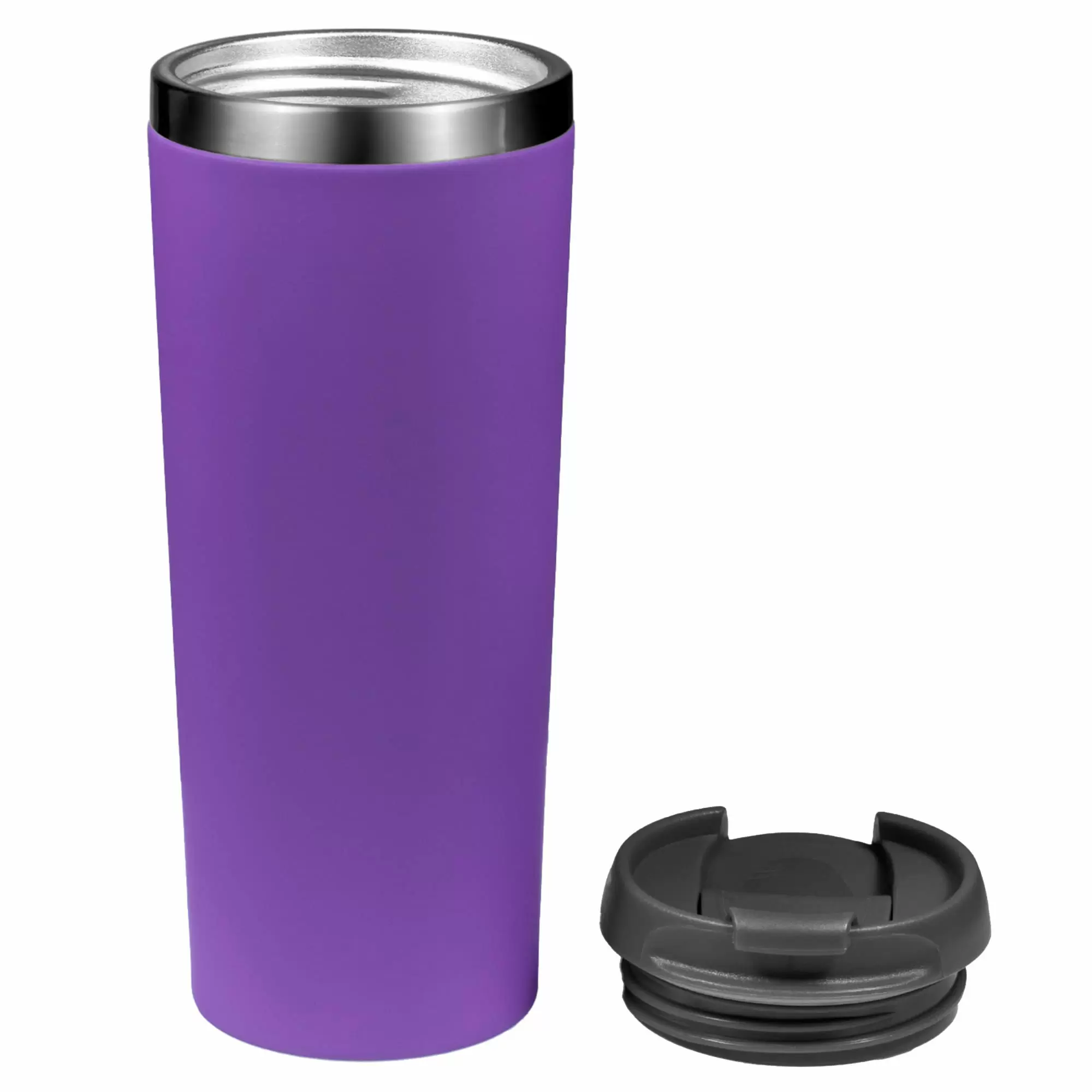 Термокружка KOMO SOFT 420мл. Фиолетовая с черной крышкой  6061-11