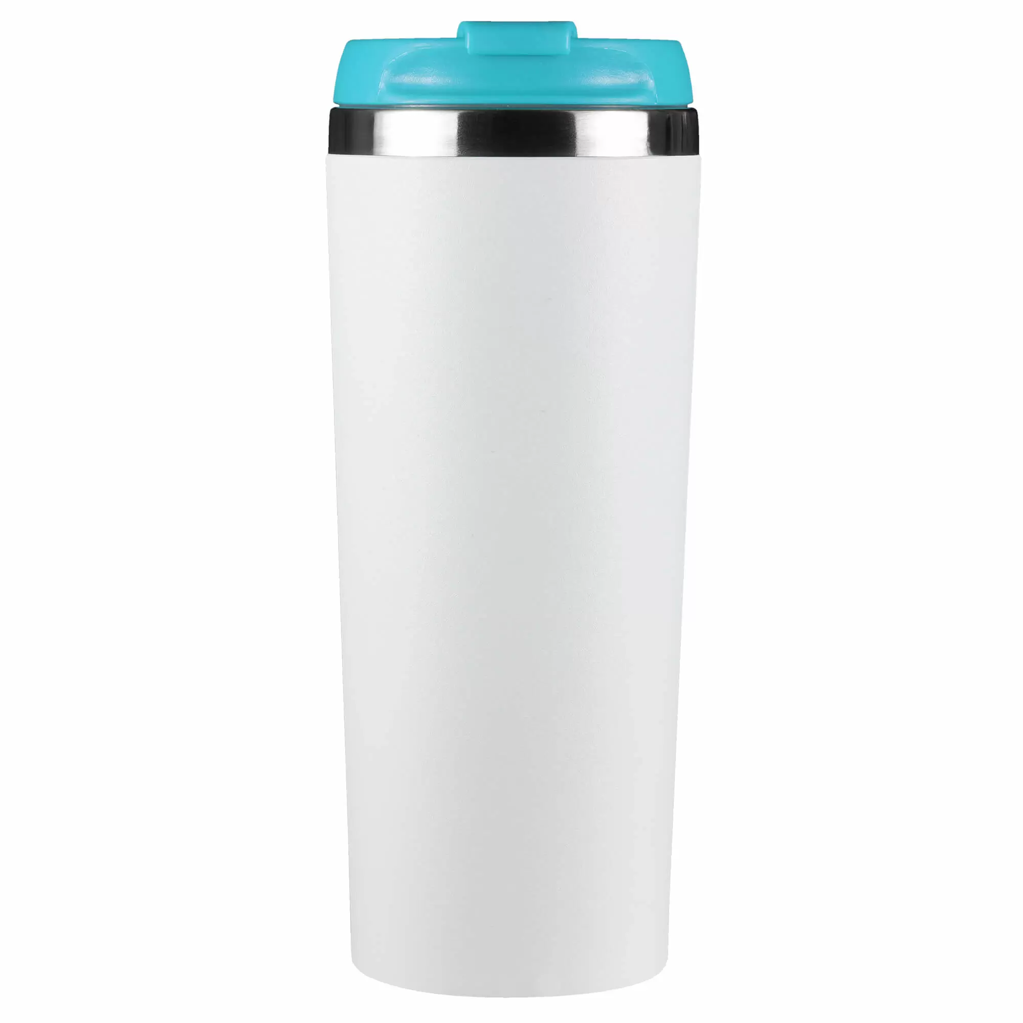 Термокружка KOMO WHITE 420мл. Белая с бирюзовой крышкой  6062-16