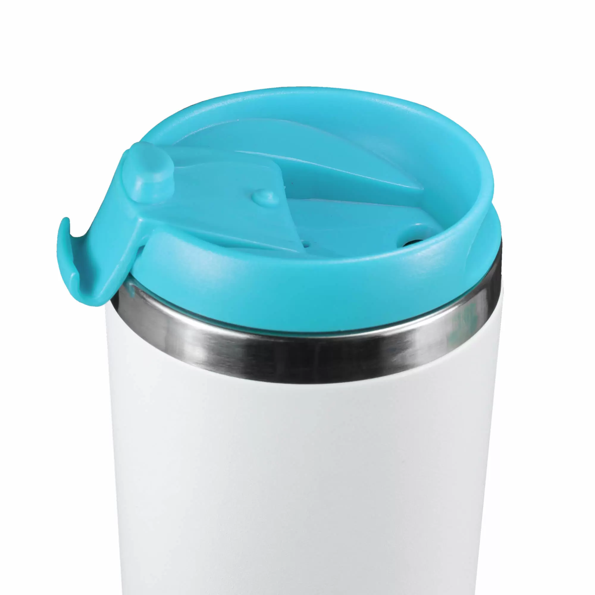 Термокружка KOMO WHITE 420мл. Белая с бирюзовой крышкой  6062-16