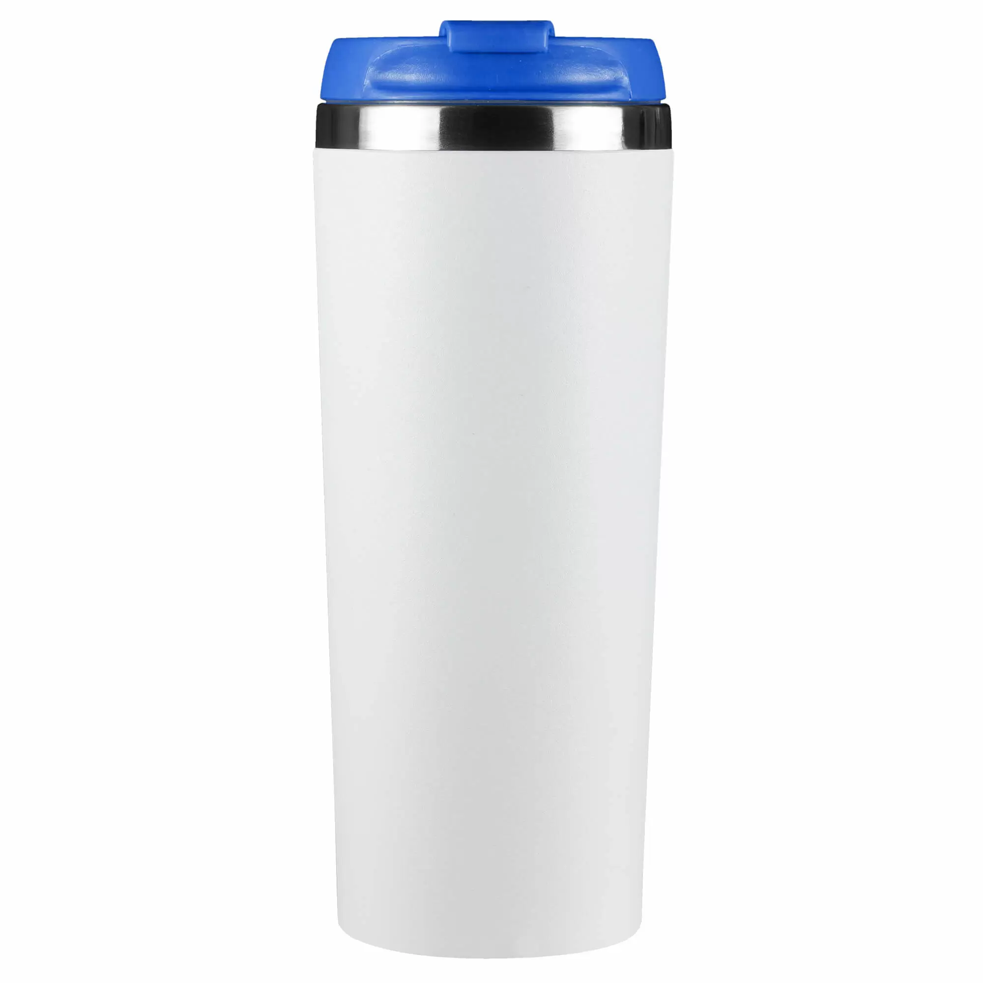 Термокружка KOMO WHITE 420мл. Белая с синей крышкой  6062-01