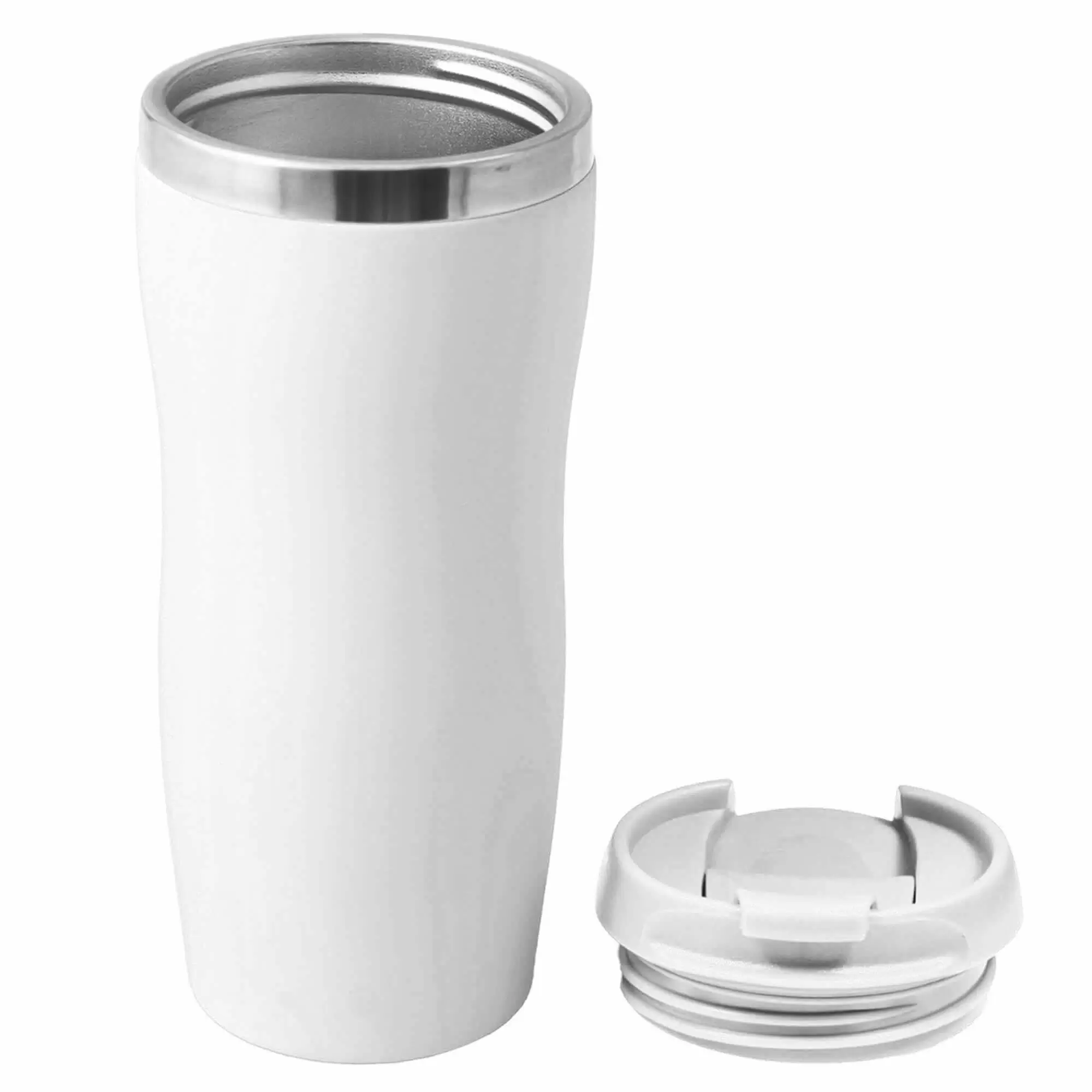 Термокружка SLIM WHITE 350мл. Белая с белой крышкой 6032-07