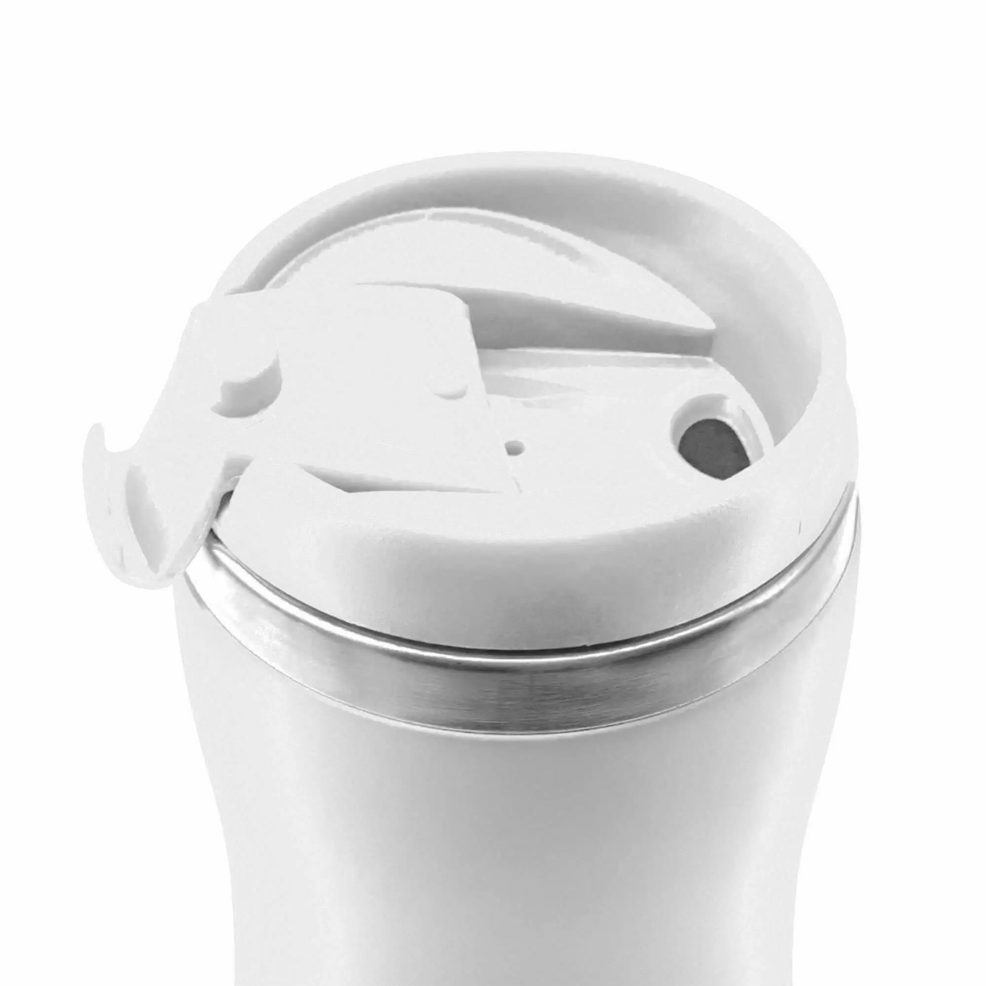 Термокружка SLIM WHITE 350мл. Белая с белой крышкой 6032-07