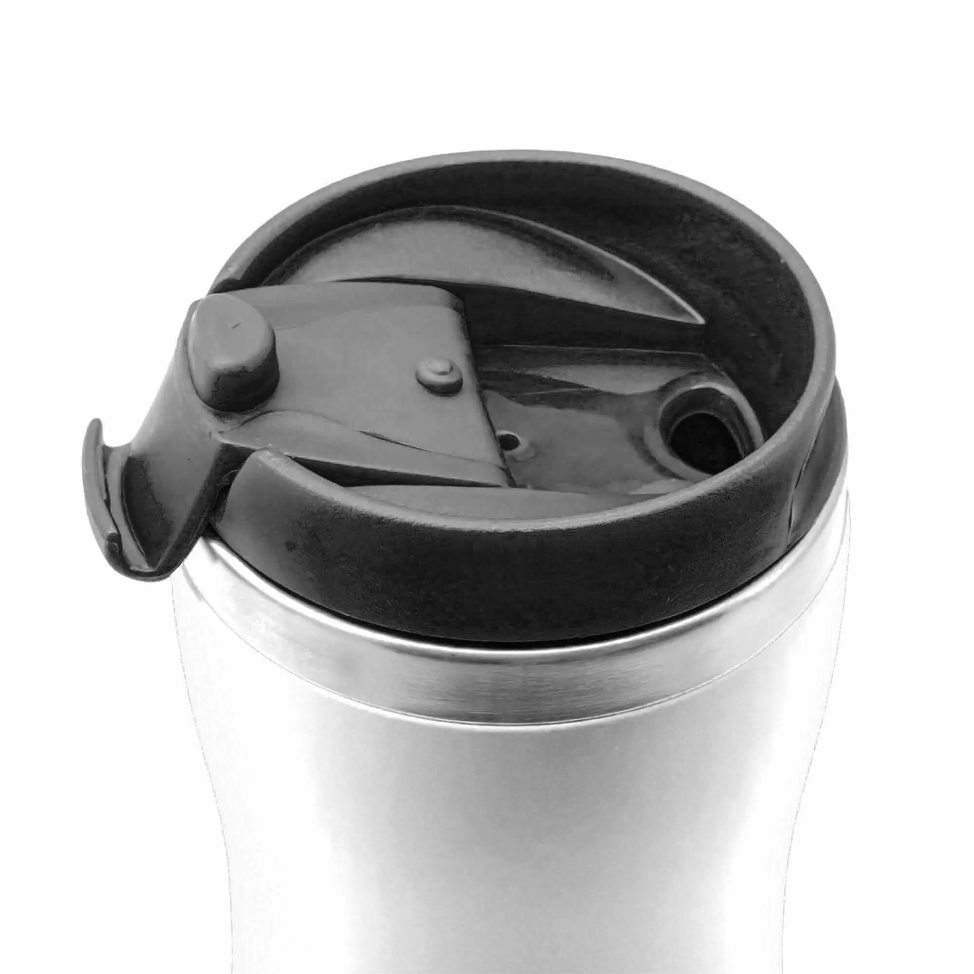 Термокружка SLIM WHITE 350мл. Белая с черной крышкой  6032-08