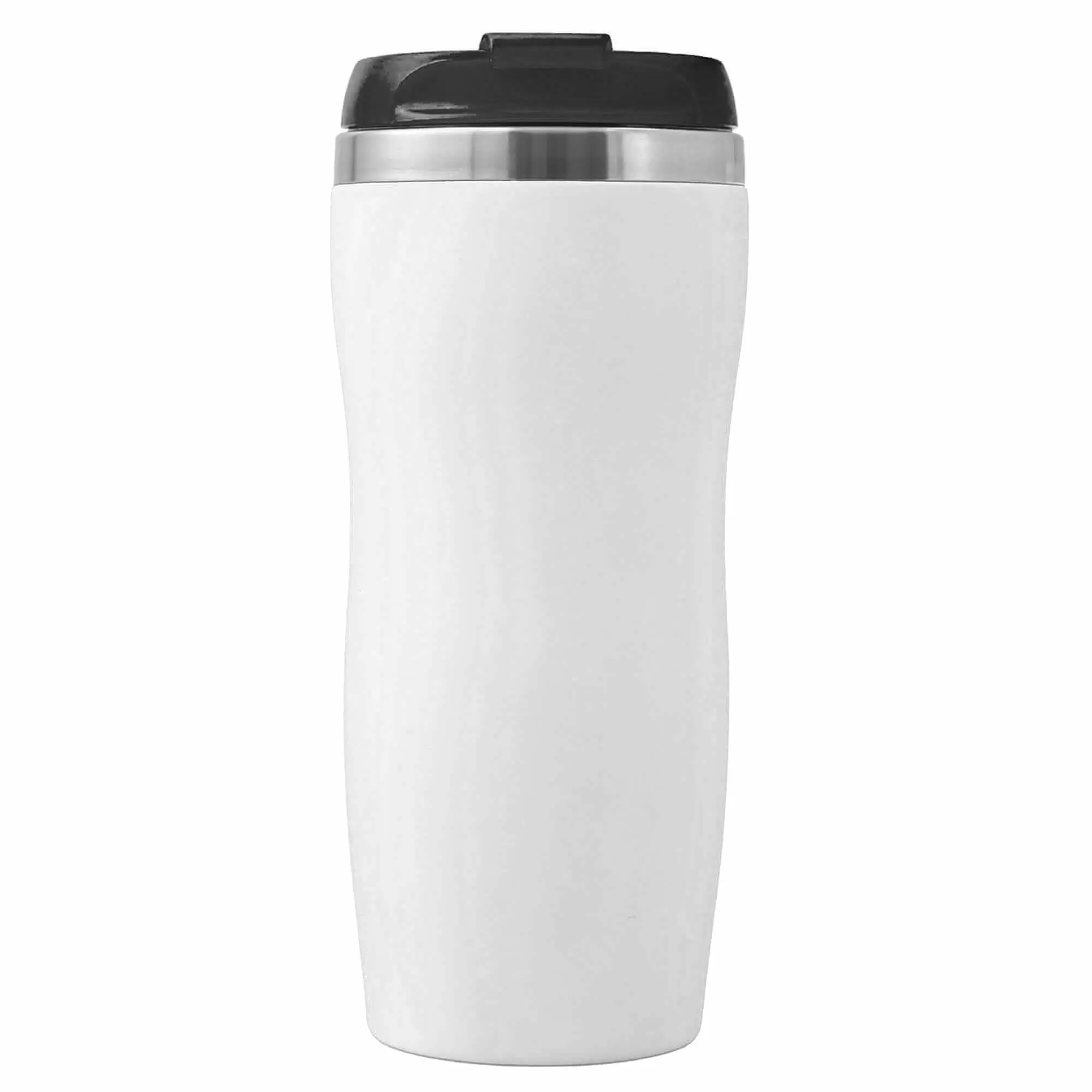 Термокружка SLIM WHITE 350мл. Белая с черной крышкой  6032-08