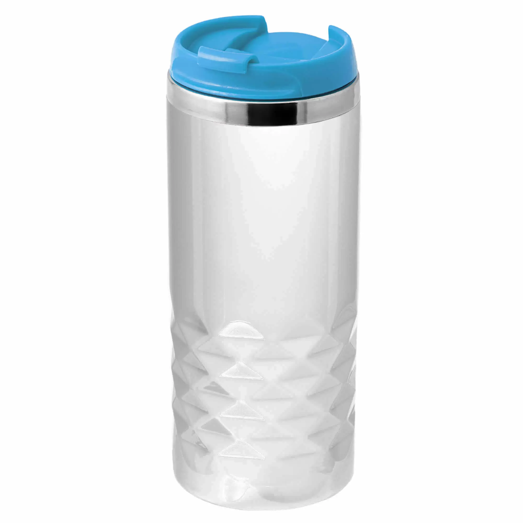 Термокружка NEXT WHITE 350мл. Белая с голубой крышкой  6042-12