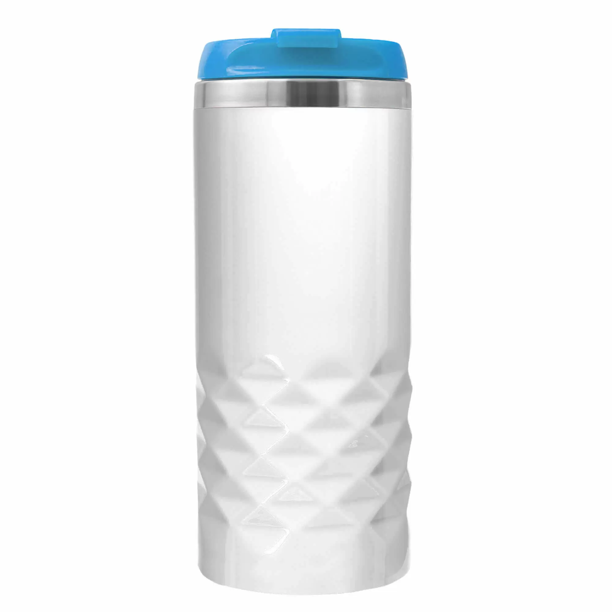 Термокружка NEXT WHITE 350мл. Белая с голубой крышкой  6042-12