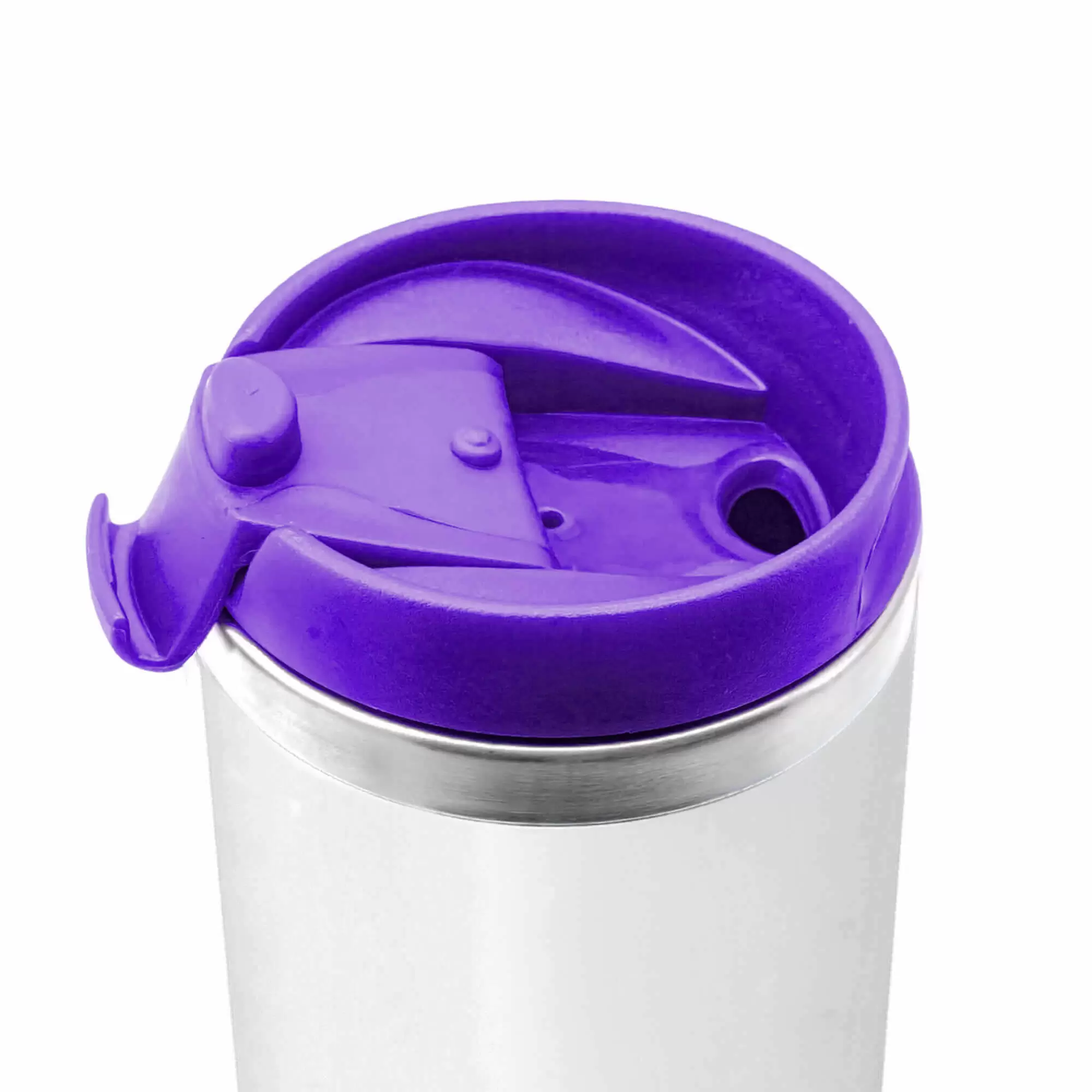 Термокружка NEXT WHITE 350мл. Белая с фиолетовой крышкой 6042-11