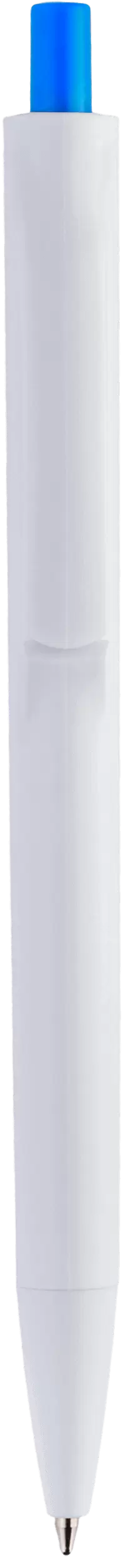 Ручка IGLA COLOR Белая с голубой кнопкой  1033-12