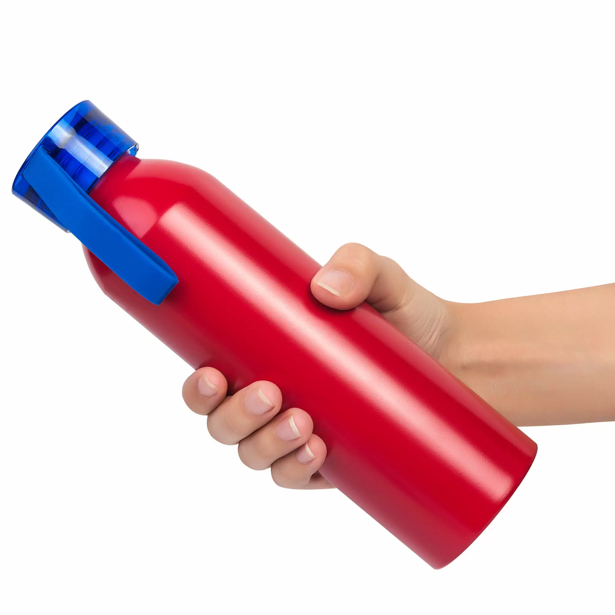 Термокружка Бутылка для воды VIKING RED 650мл. Красная с синей крышкой  6144-01