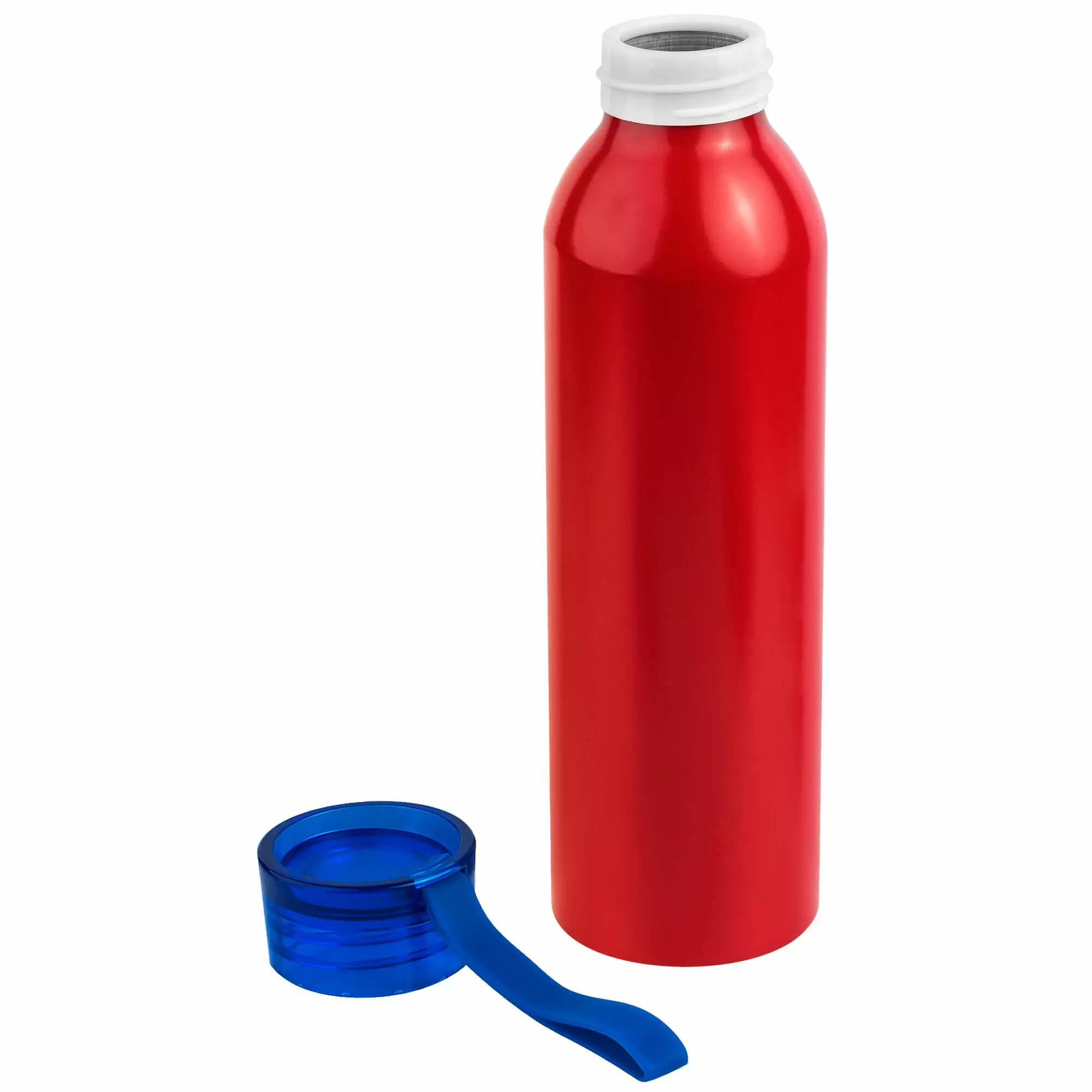 Термокружка Бутылка для воды VIKING RED 650мл. Красная с синей крышкой  6144-01
