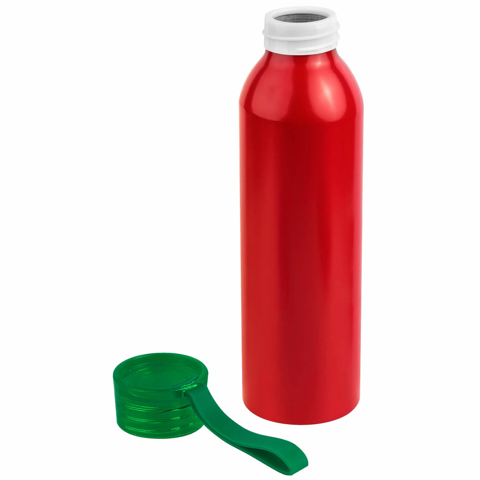 Термокружка Бутылка для воды VIKING RED 650мл. Красная с зеленой крышкой  6144-02