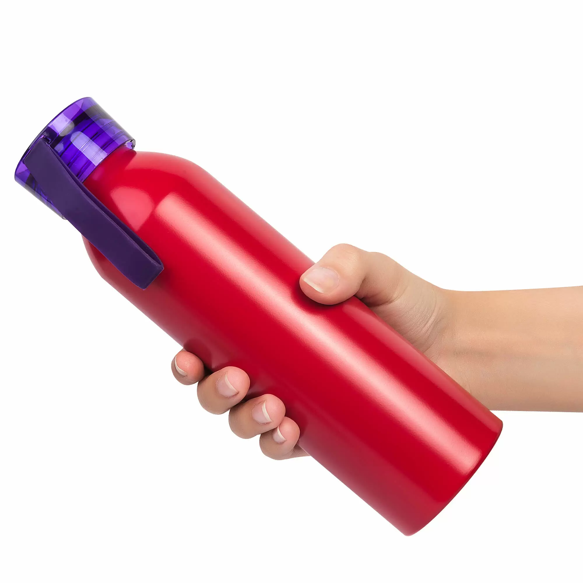 Термокружка Бутылка для воды VIKING RED 650мл. Красная с фиолетовой крышкой  6144-11