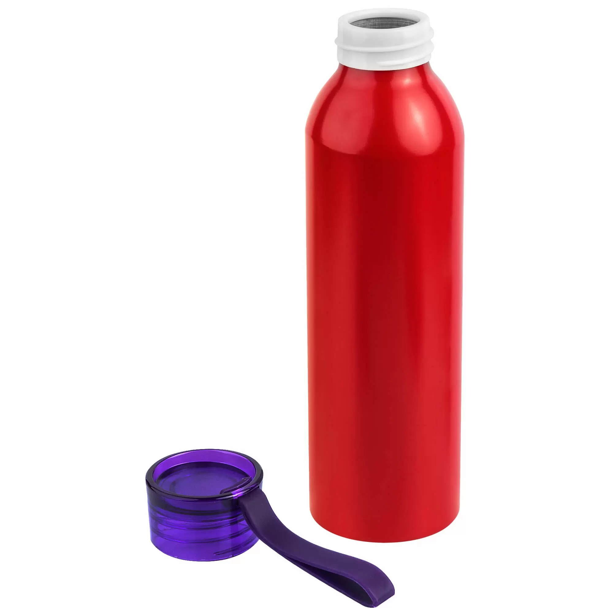 Термокружка Бутылка для воды VIKING RED 650мл. Красная с фиолетовой крышкой  6144-11