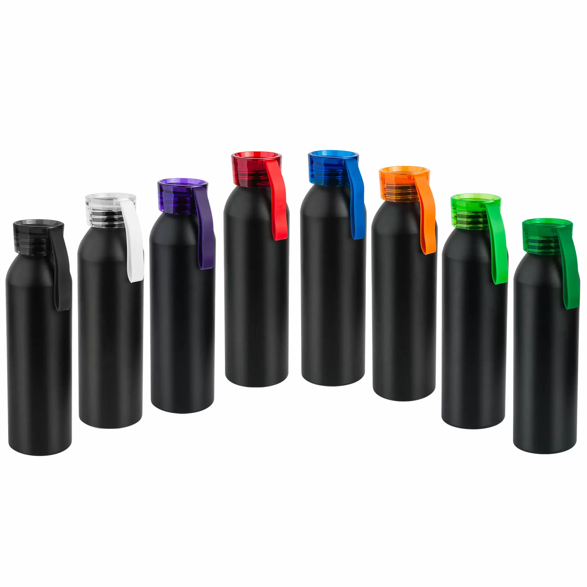 Термокружка Бутылка для воды VIKING BLACK 650мл. Черная с синей крышкой  6142-01