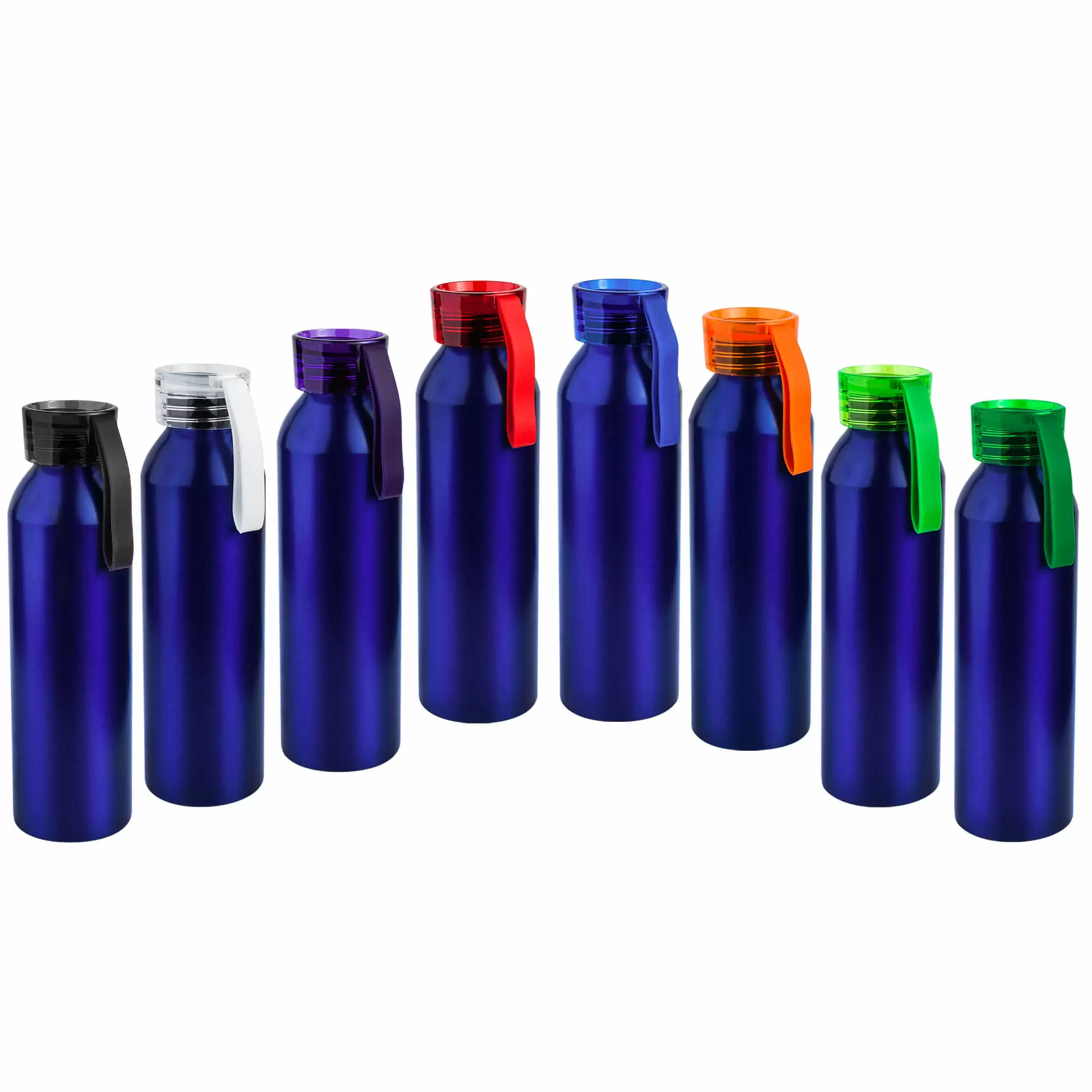 Термокружка Бутылка для воды VIKING BLUE 650мл. Синяя с оранжевой крышкой 6140-05