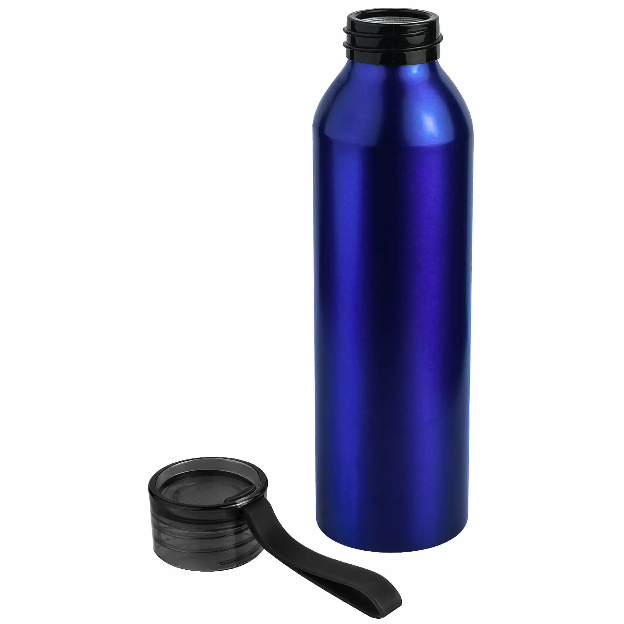 Термокружка Бутылка для воды VIKING BLUE 650мл. Синяя с черной крышкой  6140-08