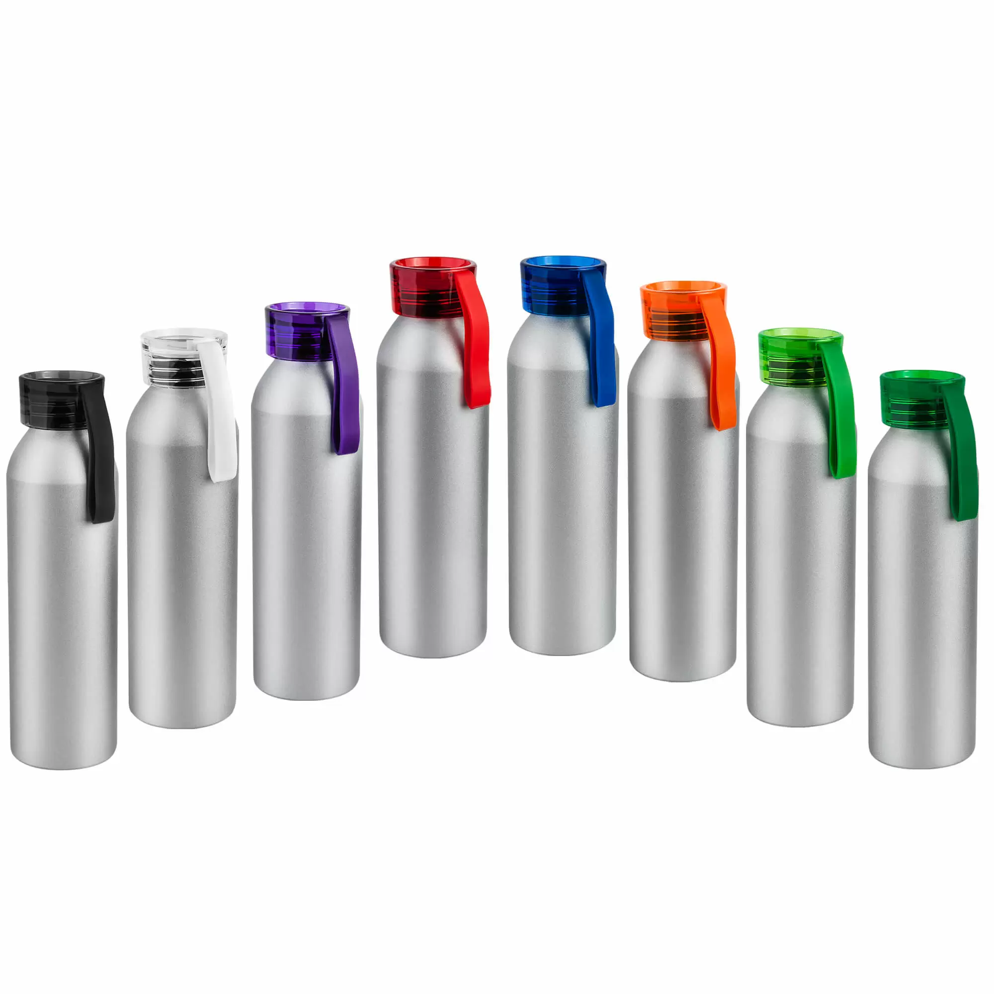 Термокружка Бутылка для воды VIKING SILVER 650мл. Серебристая с зеленой крышкой 6141-02