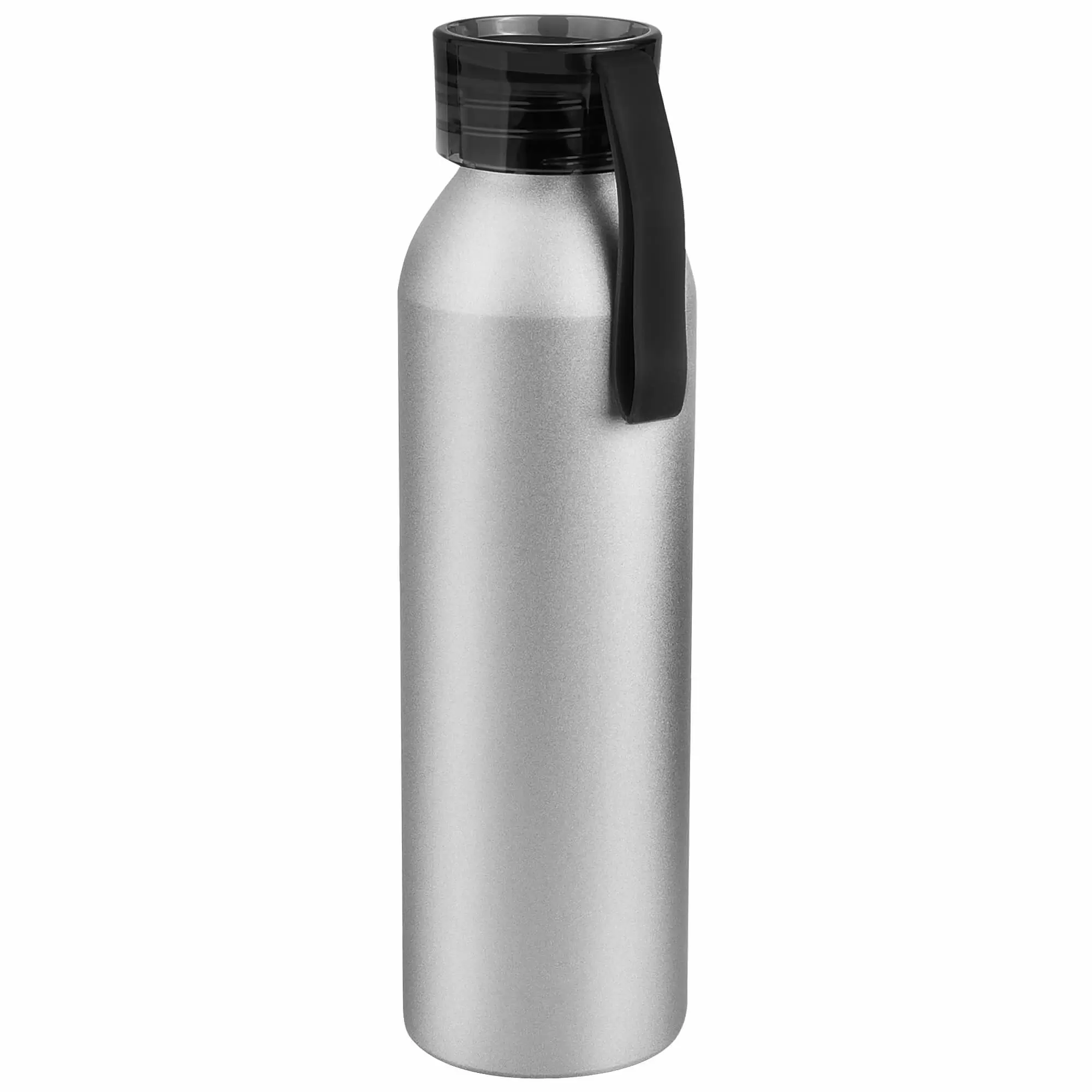 Термокружка Бутылка для воды VIKING SILVER 650мл. Серебристая с черной крышкой 6141-08