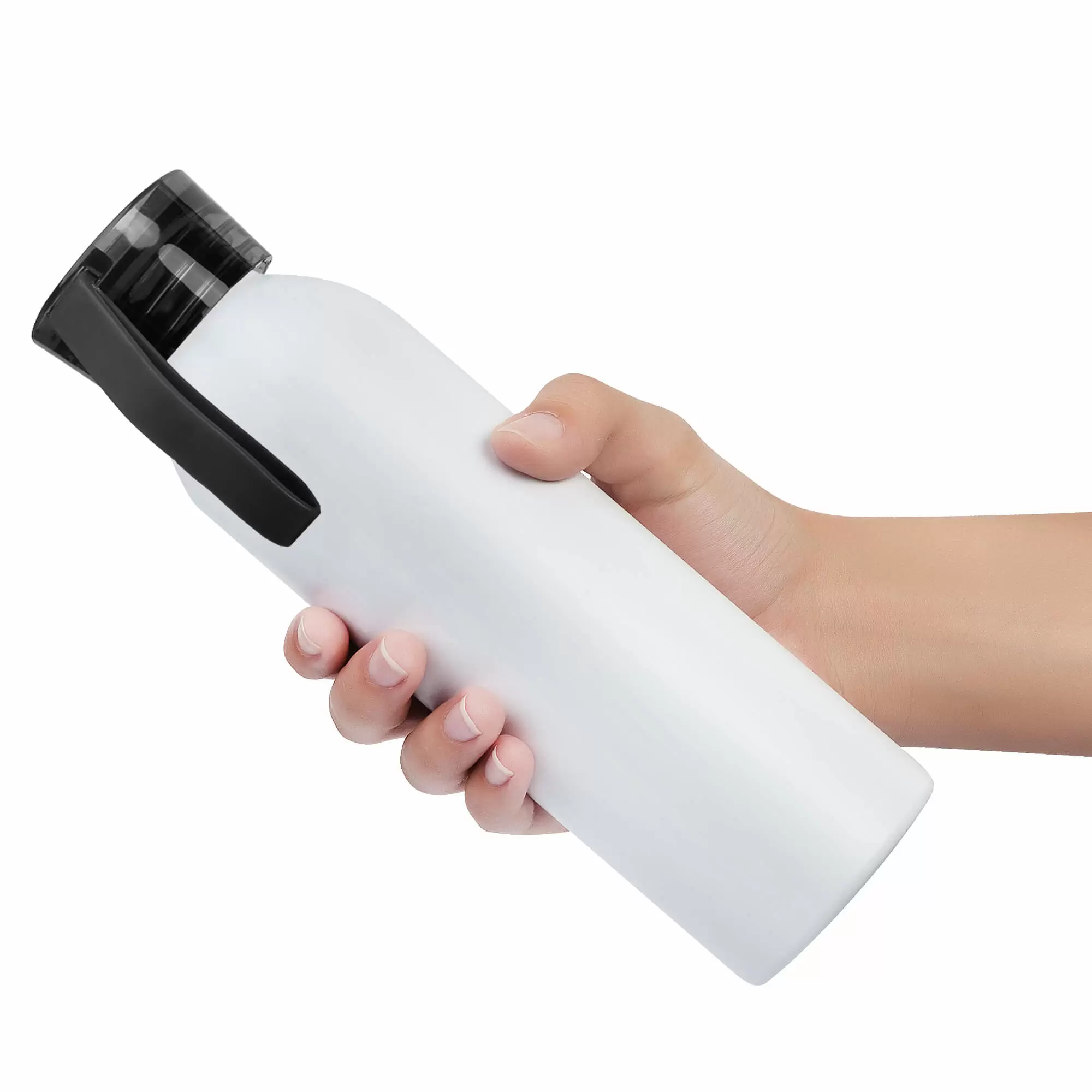 Термокружка Бутылка для воды VIKING WHITE 650мл. Белая с черной крышкой 6143-08