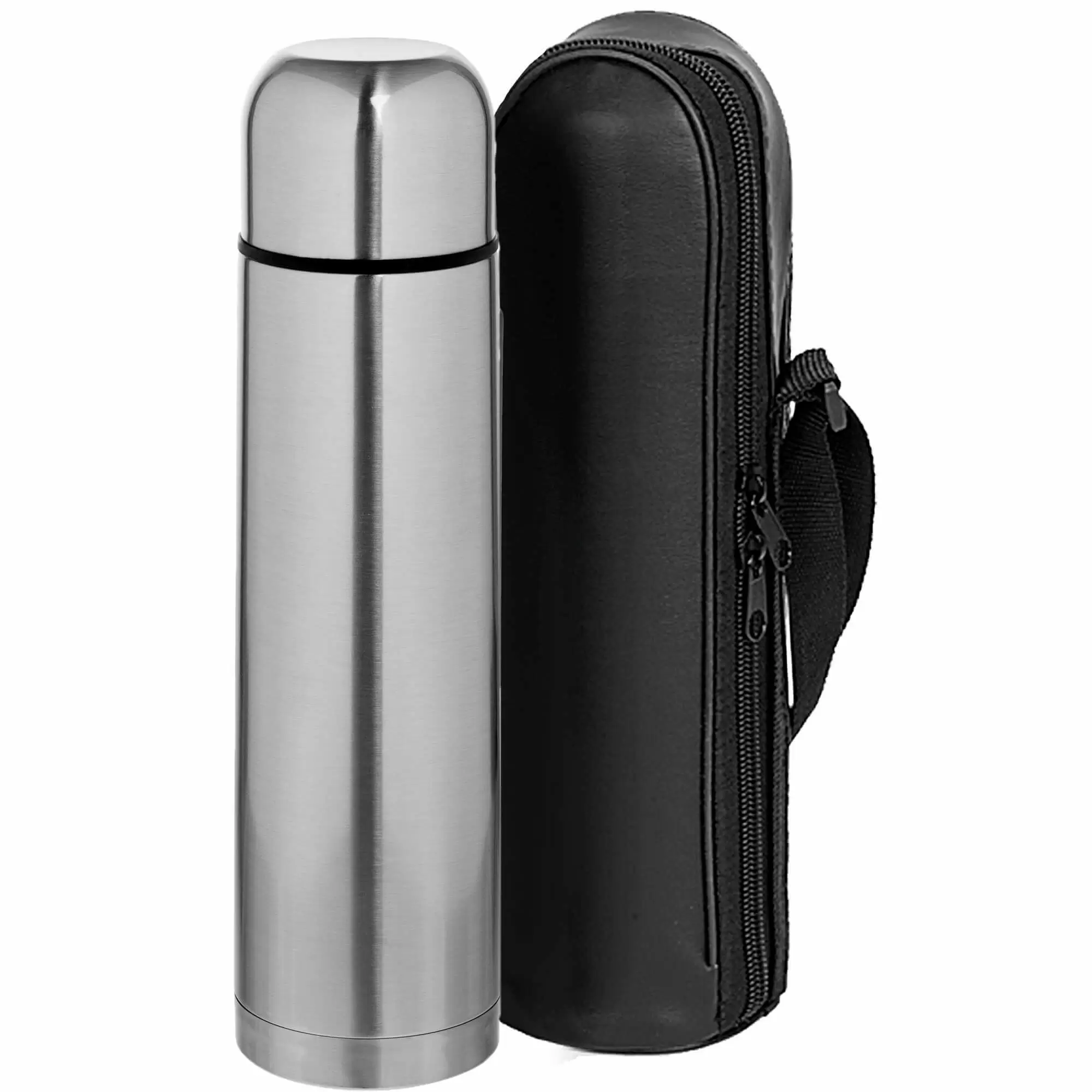 Термокружка Термос BRIG SILVER с чехлом 500мл. Серебристый  6222-06