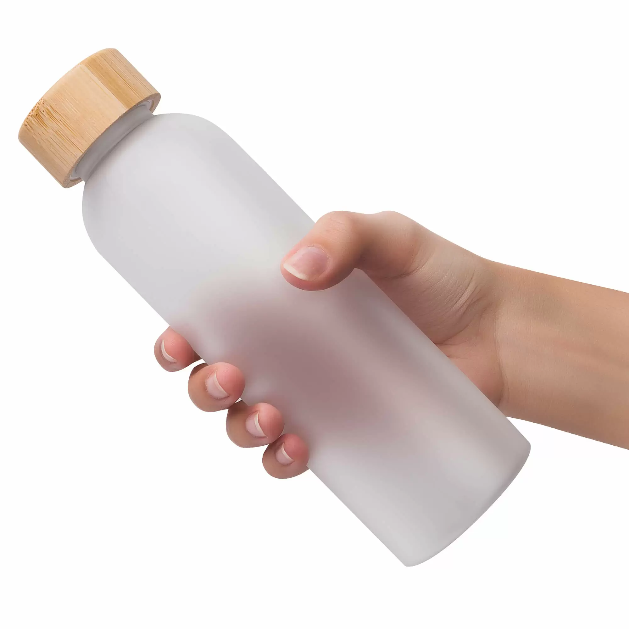 Термокружка Бутылка для воды BAMBOO PET SOFT 550мл. Белая  6265-07