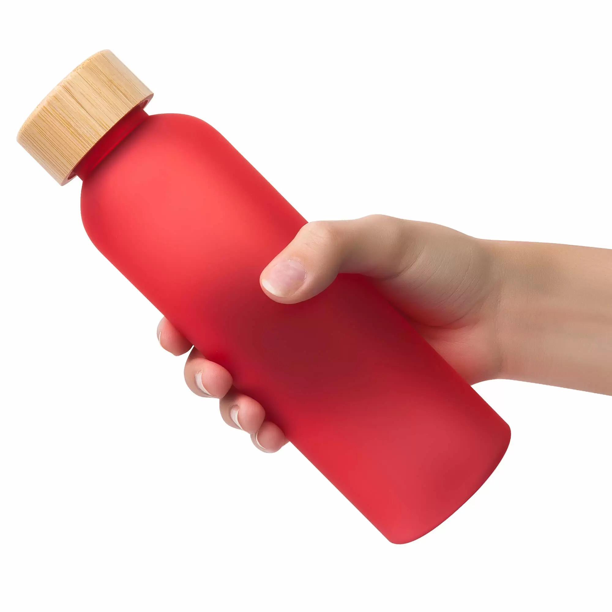 Термокружка Бутылка для воды BAMBOO PET SOFT 550мл. Красная  6265-03