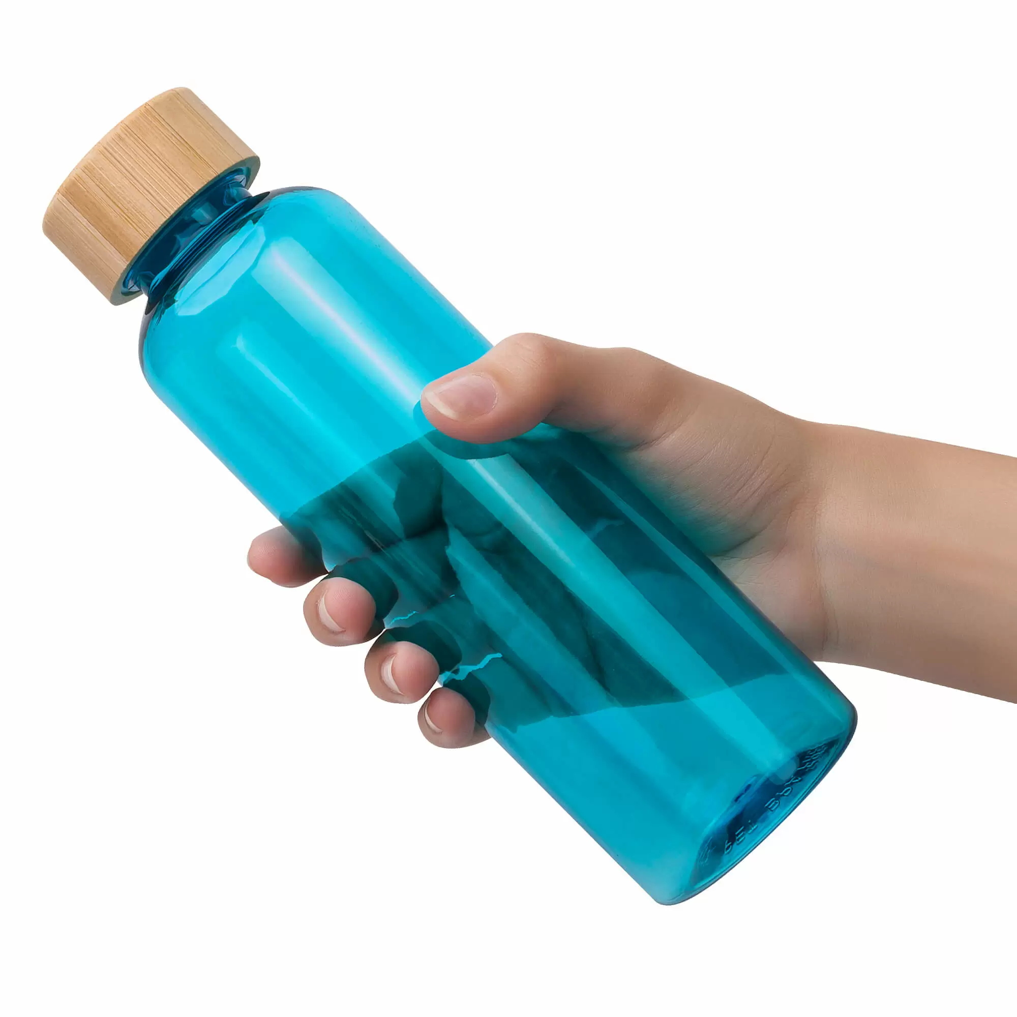 Термокружка Бутылка для воды BAMBOO PET 550мл. Голубая 6264-12