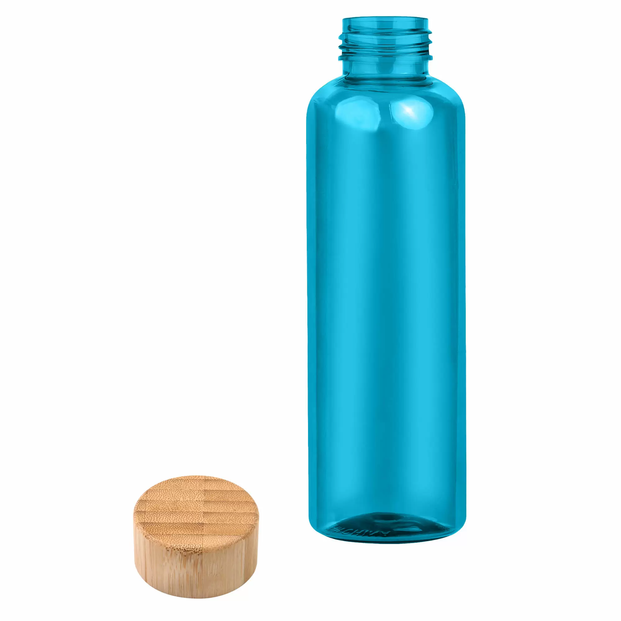 Термокружка Бутылка для воды BAMBOO PET 550мл. Голубая 6264-12