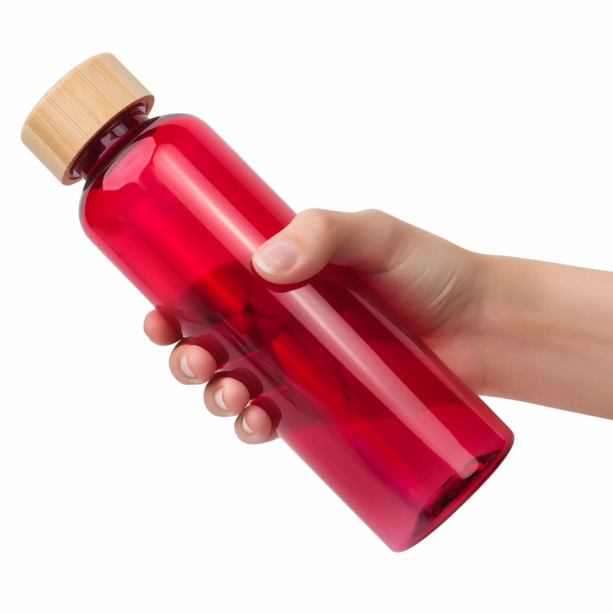 Термокружка Бутылка для воды BAMBOO PET 550мл. Красная 6264-03