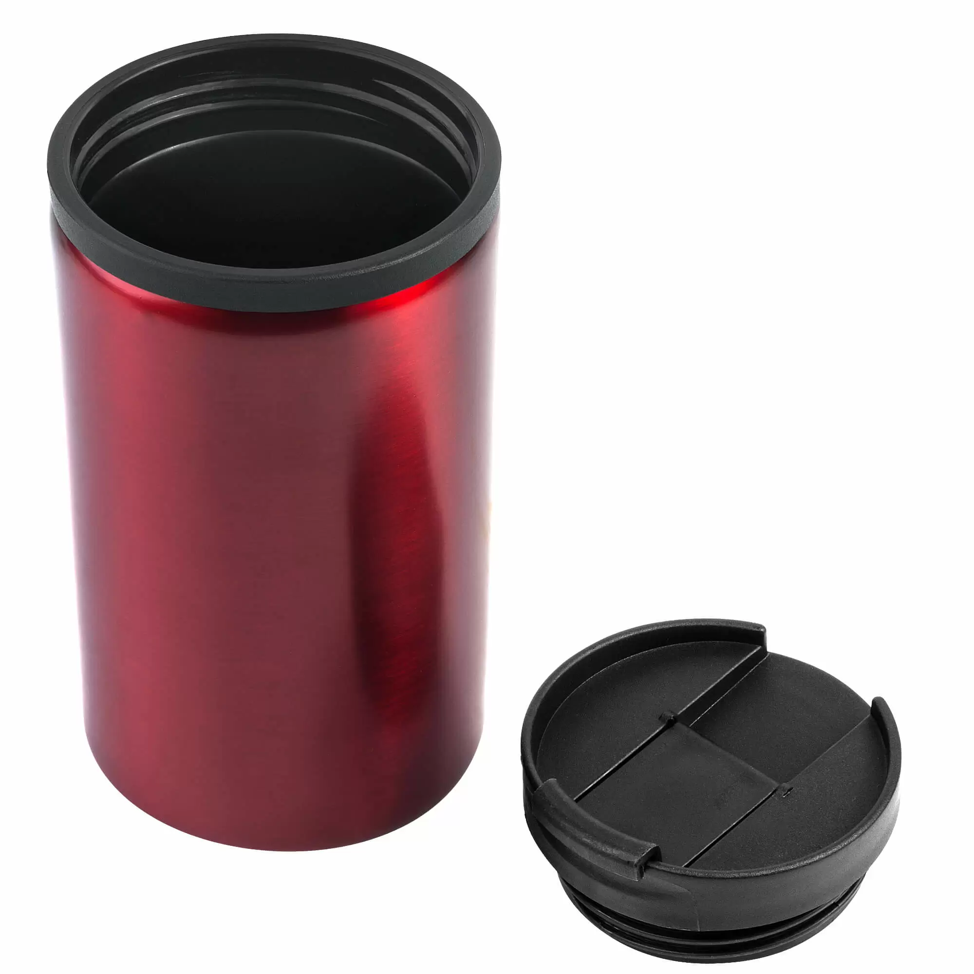 Термокружка CONFETTI 300мл. Красная с черной крышкой 6020-03
