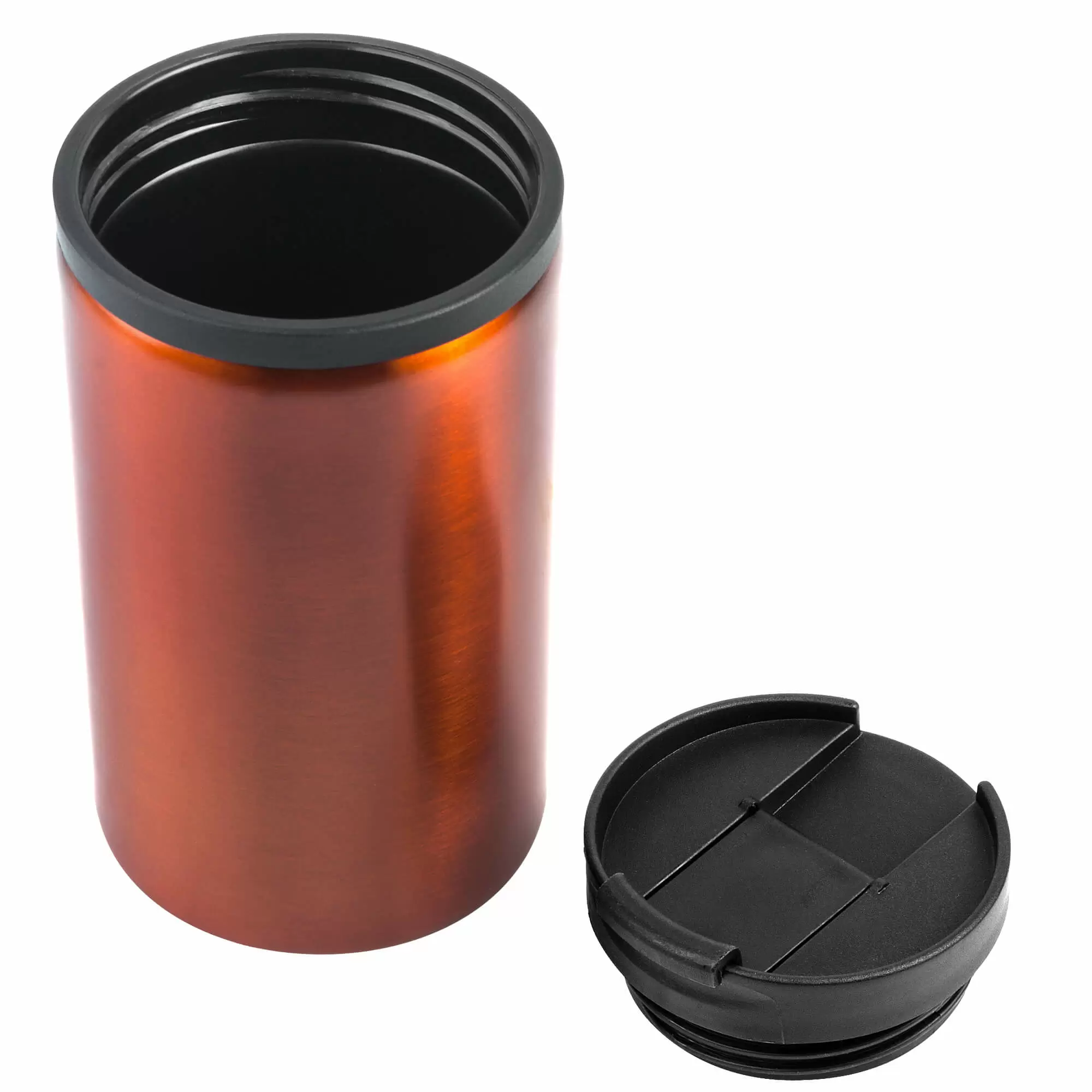 Термокружка CONFETTI 300мл. Оранжевая с черной крышкой 6020-05