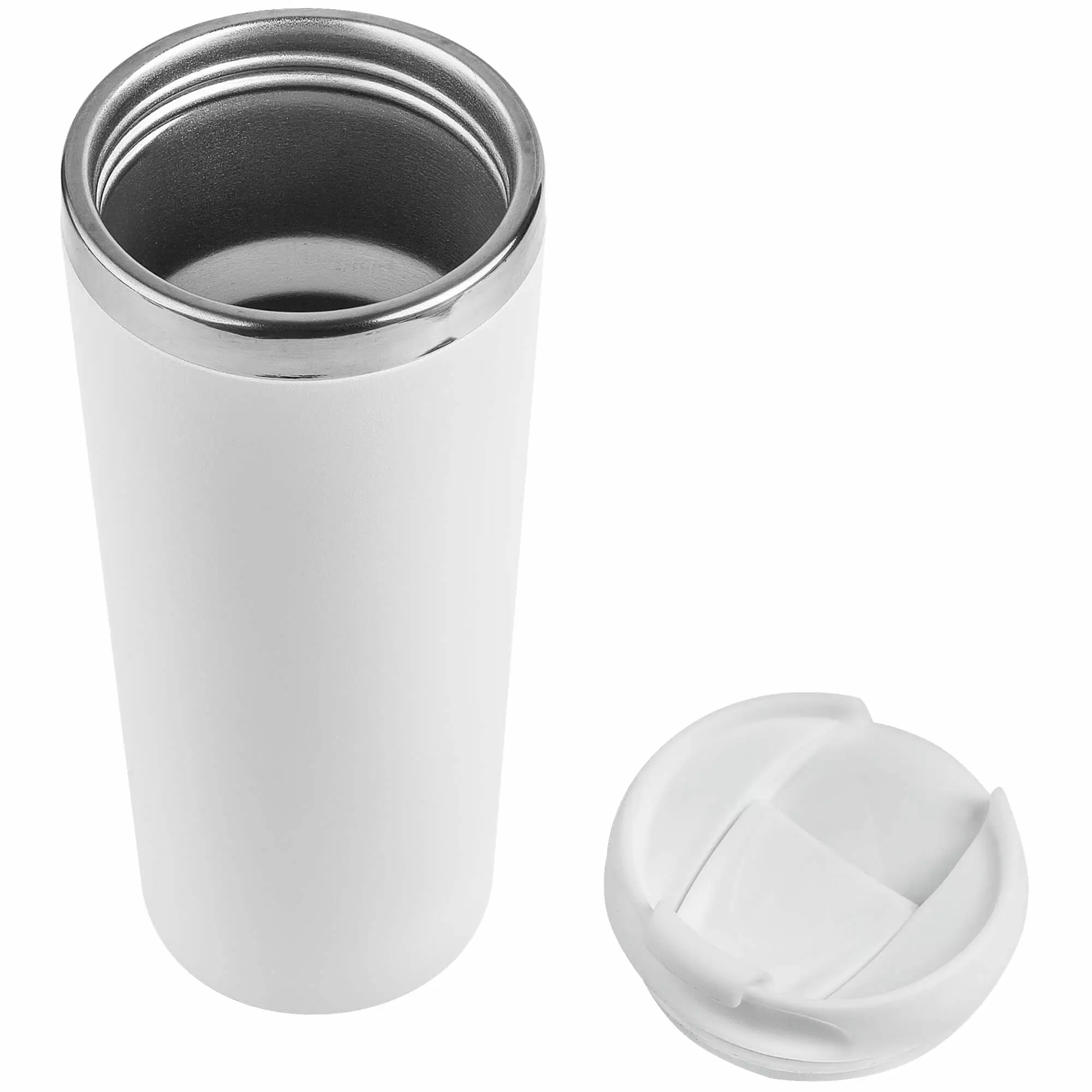 Термокружка KOMO PUDRA 420мл. Белая с белой крышкой  6062-07