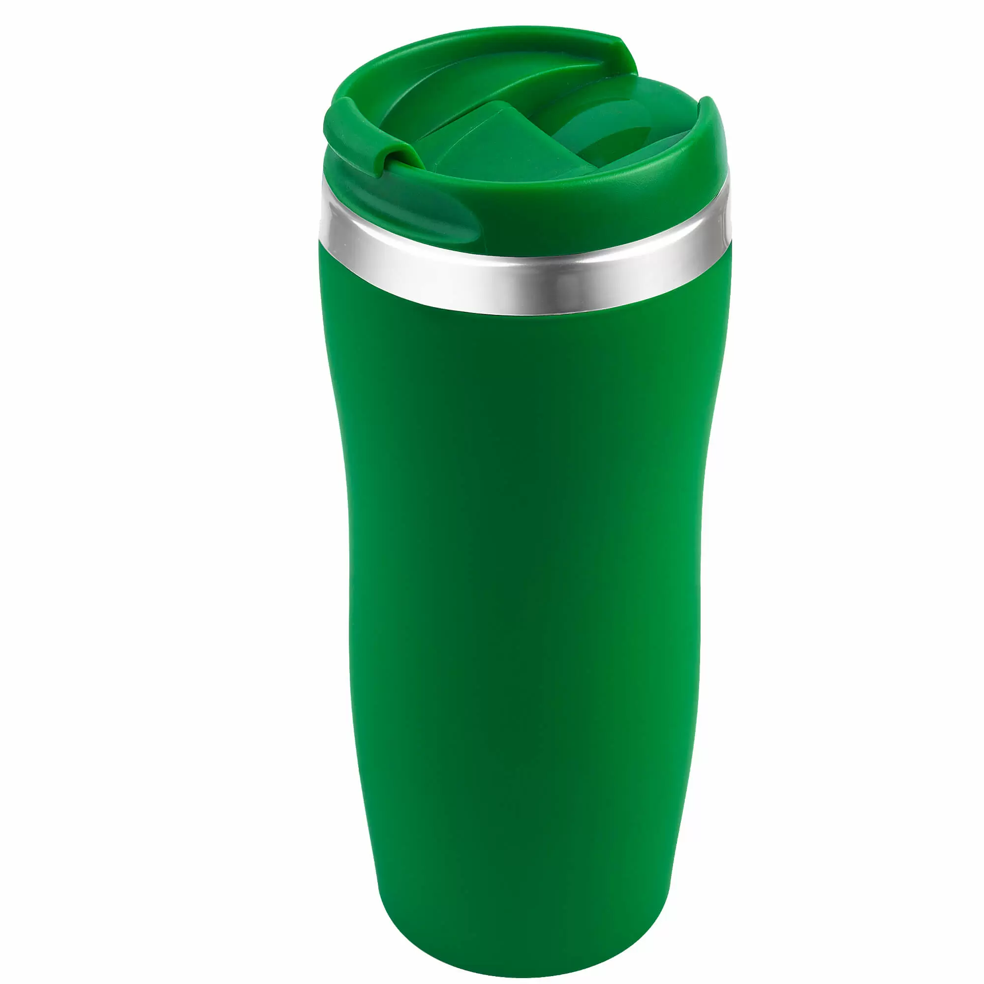 Термокружка SLIM SOFT COLOR 350мл. Зеленая с зеленой крышкой 6030-02