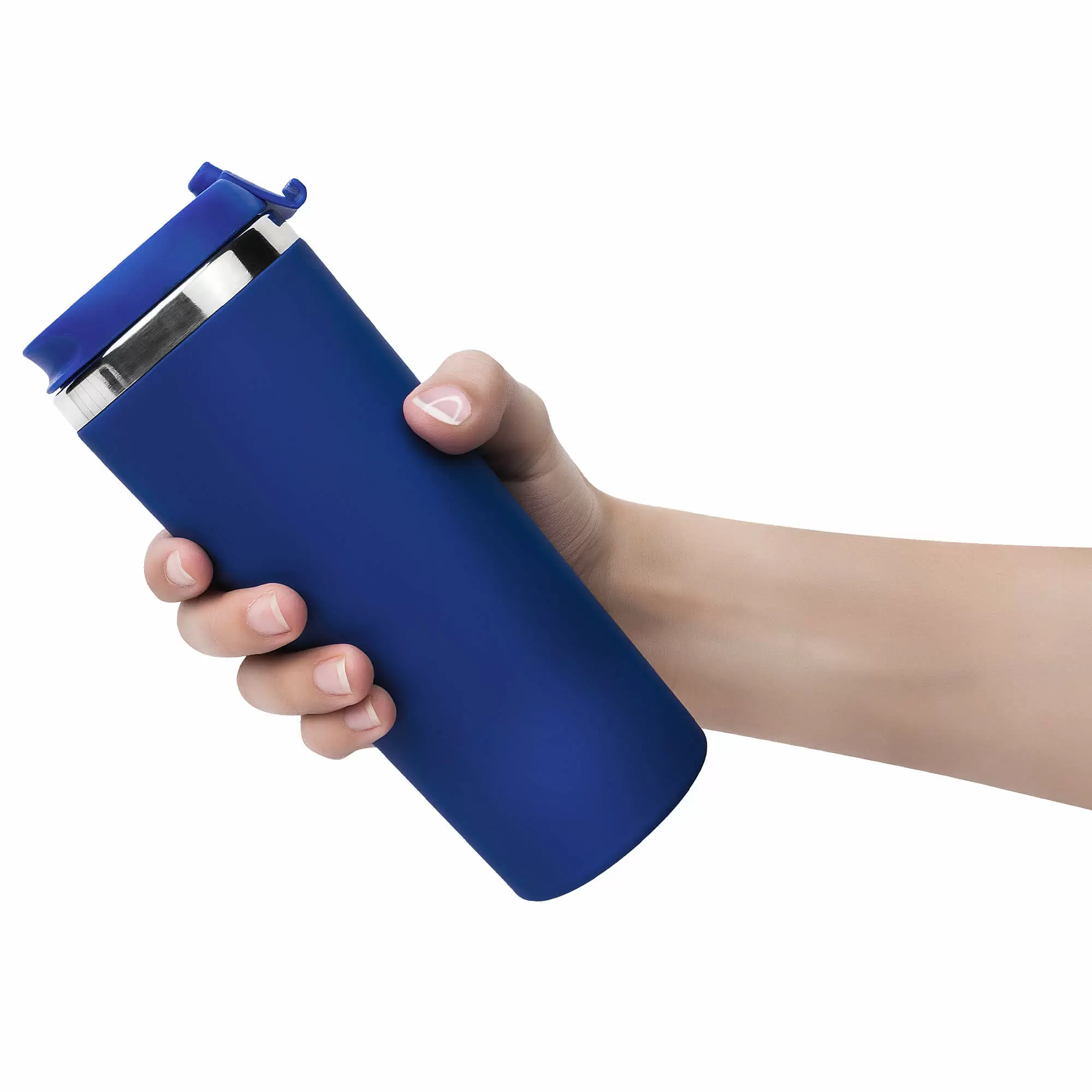 Термокружка KOMO SOFT COLOR 420мл. Темно-синяя с темно-синей крыш 6060-14