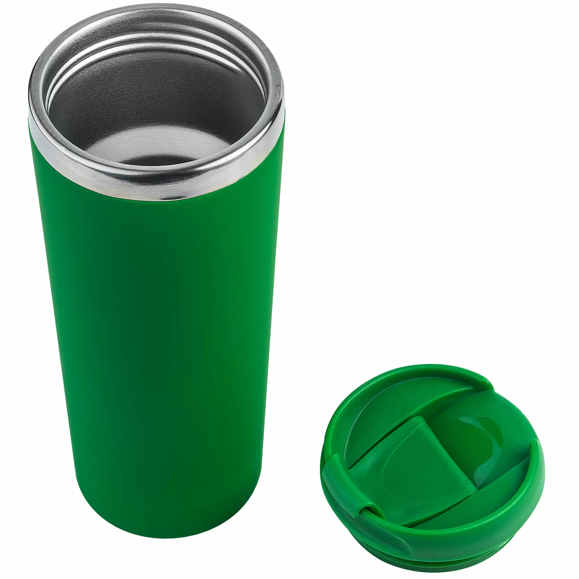 Термокружка KOMO SOFT COLOR 420мл. Зеленая с зеленой крышкой  6060-02