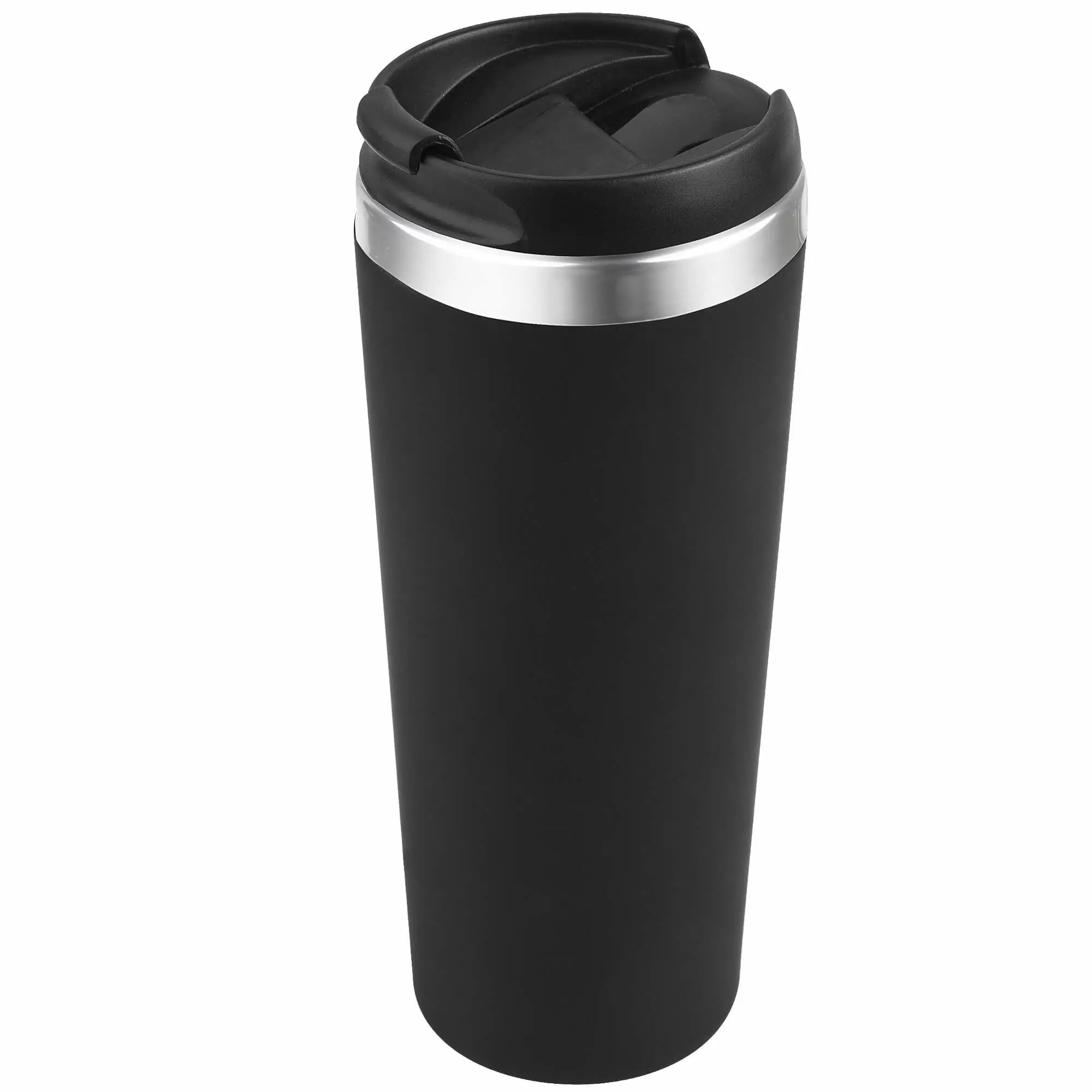 Термокружка KOMO SOFT COLOR 420мл. Черная с черной крышкой  6060-08