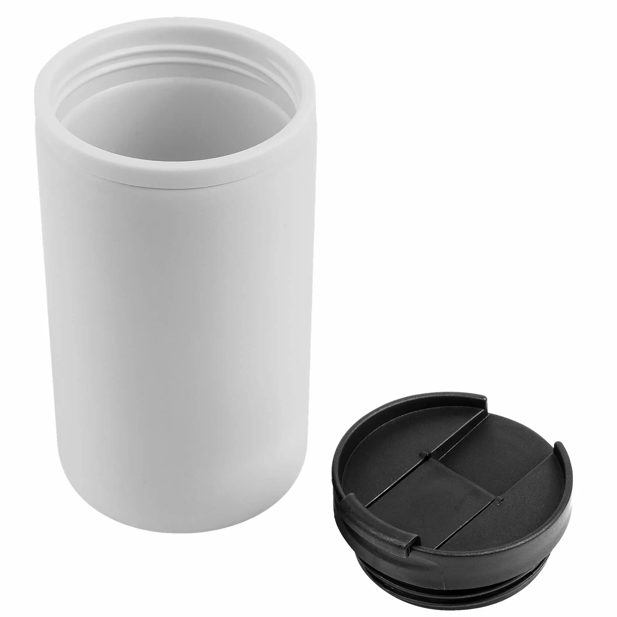 Термокружка CONFETTI 300мл. Белая с черной крышкой 6020.07 6020-77