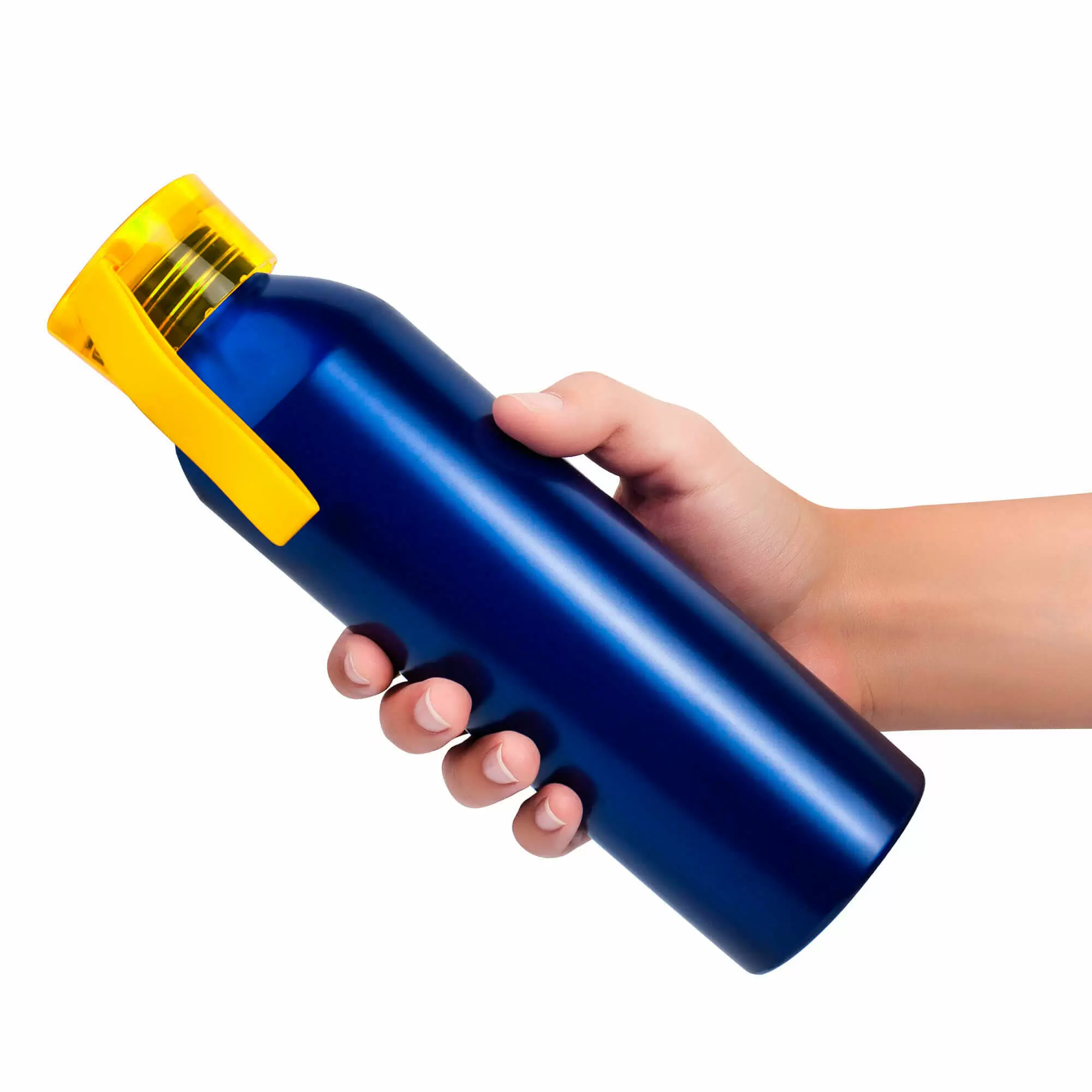 Термокружка Бутылка для воды VIKING BLUE 650мл. Синяя с желтой крышкой 6140-04