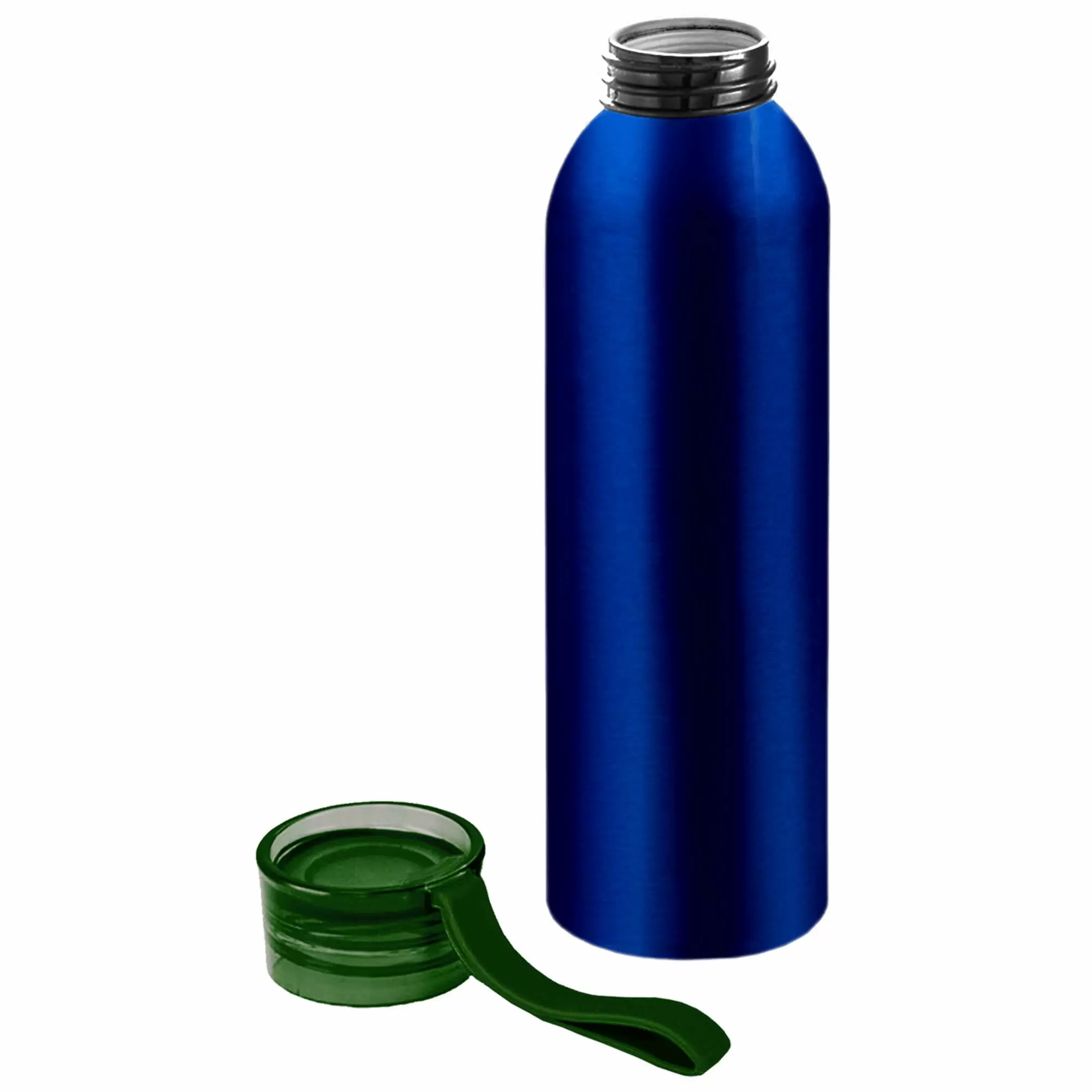 Термокружка Бутылка для воды VIKING BLUE 650мл. Синяя с зеленой крышкой 6140-02