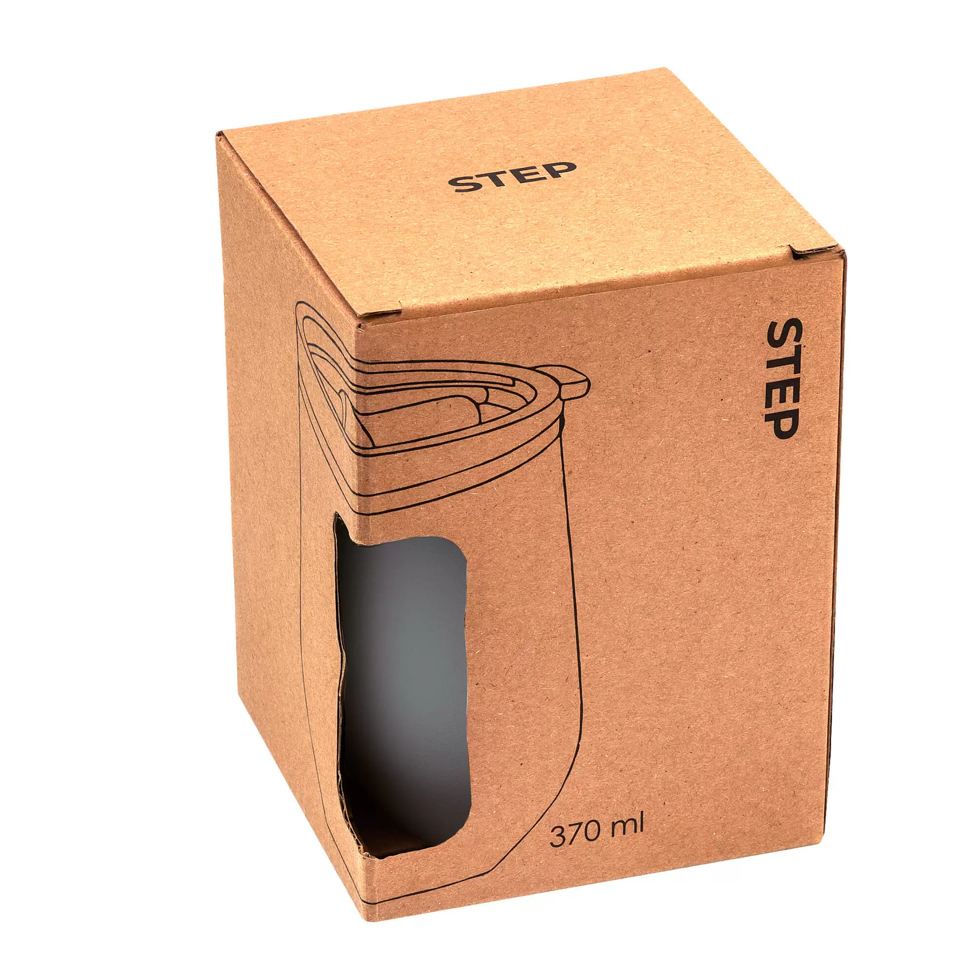 Термокружка (кофер) STEP SOFT 370мл Серая 6300-23