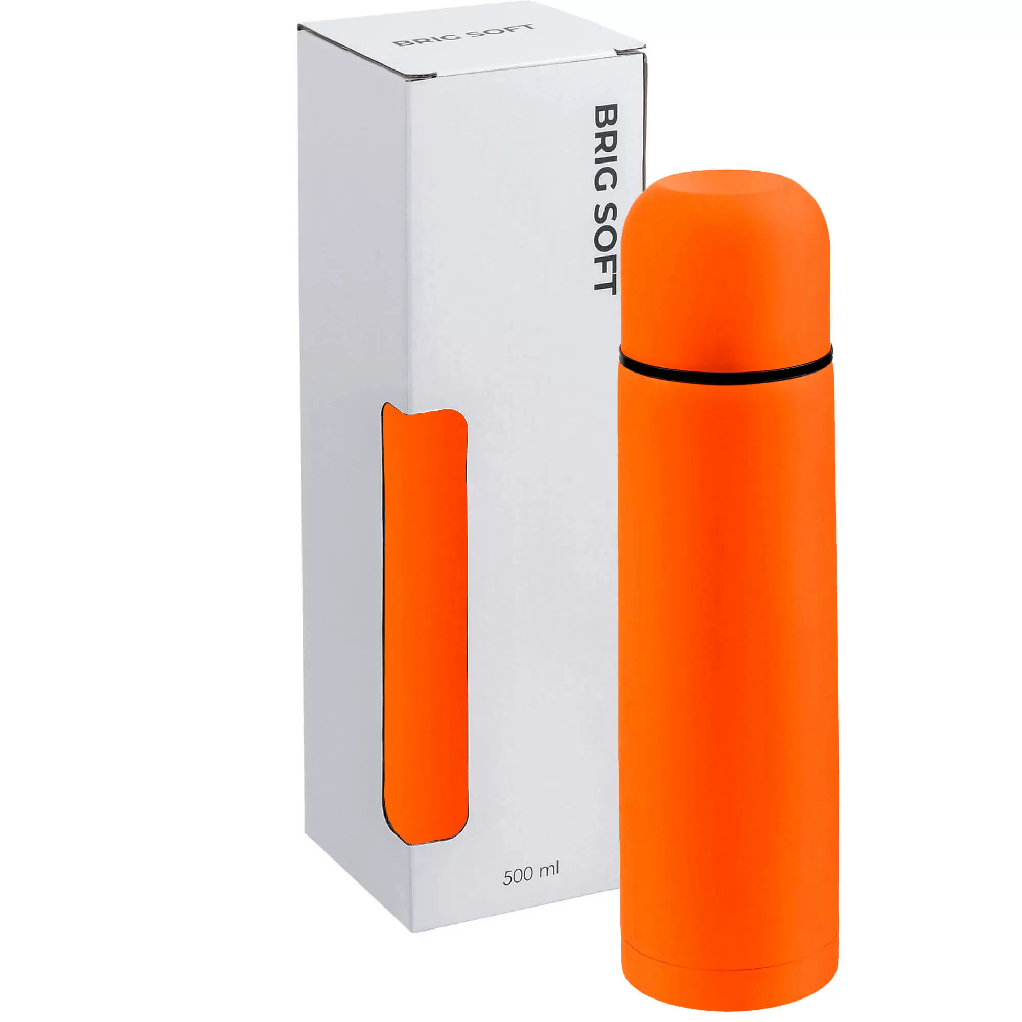 Термокружка Термос BRIG SOFT без чехла 500мл. Оранжевый 6225-05