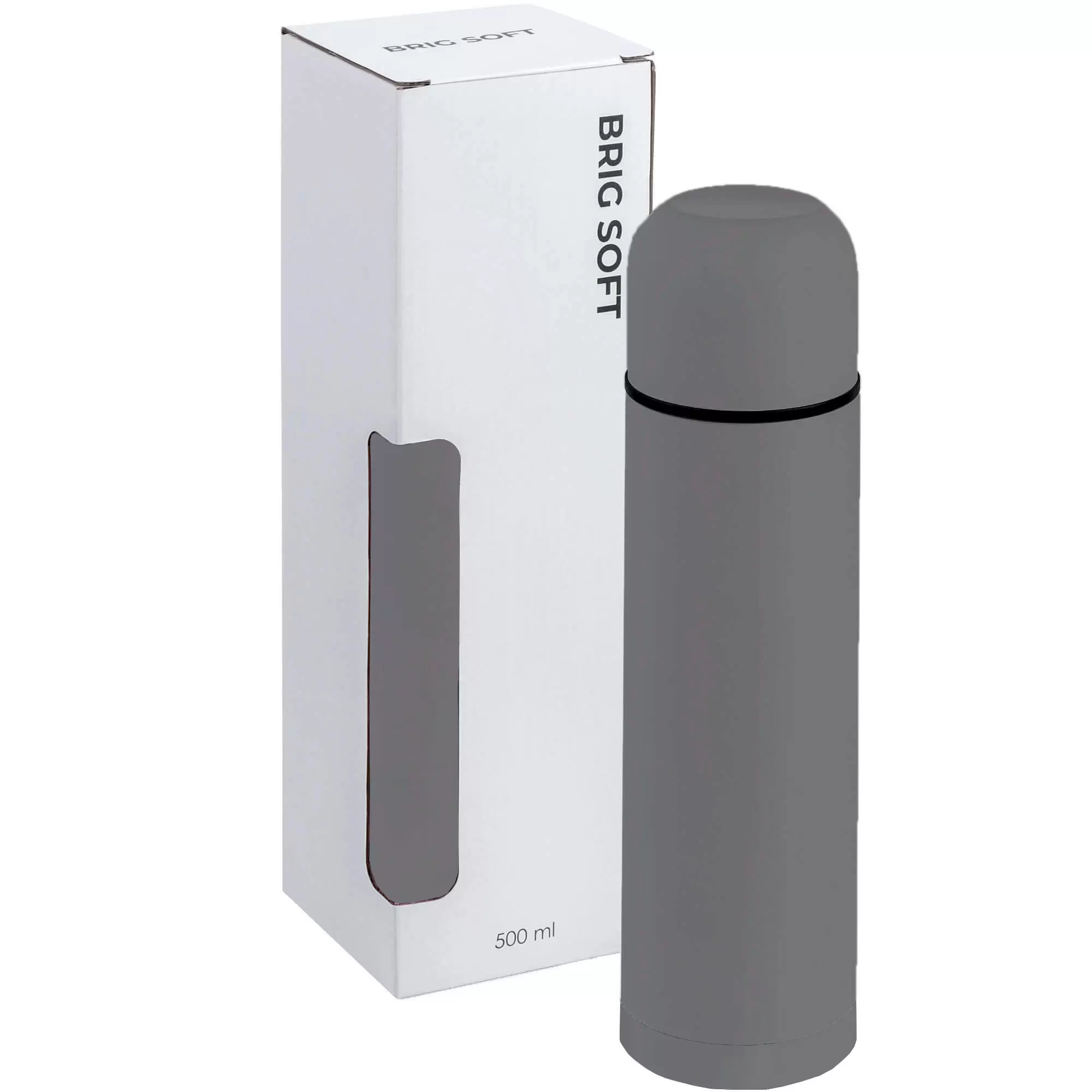 Термокружка Термос BRIG SOFT без чехла 500мл. Серый 6225-23